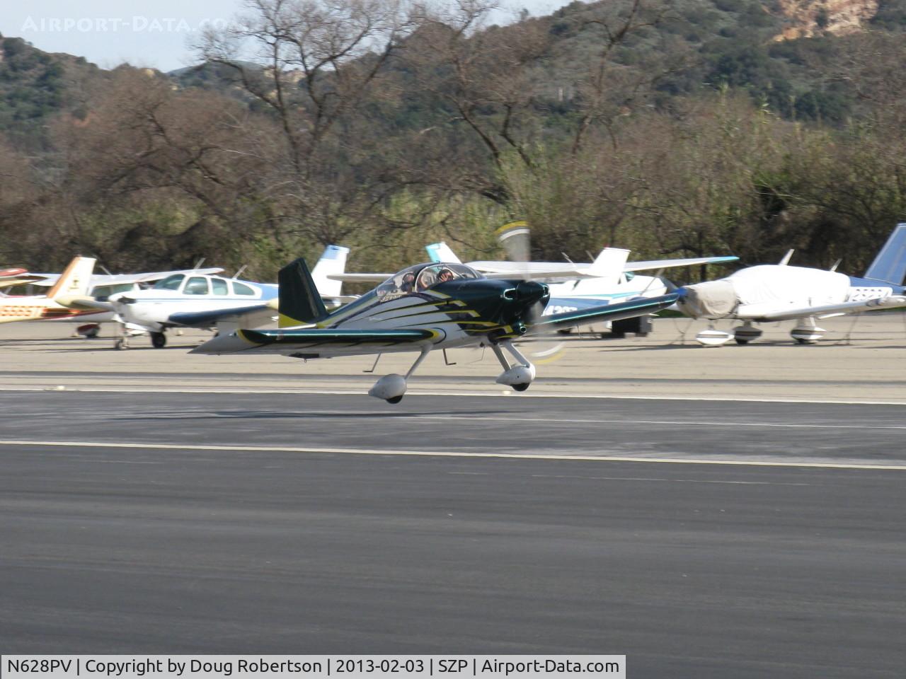 N628PV, 2000 Vans RV-6A C/N 24279, 2000 Rosales SPECIAL VAN's RV-6A, Lycoming O-360-A1A 180 Hp, takeoff Rwy 22
