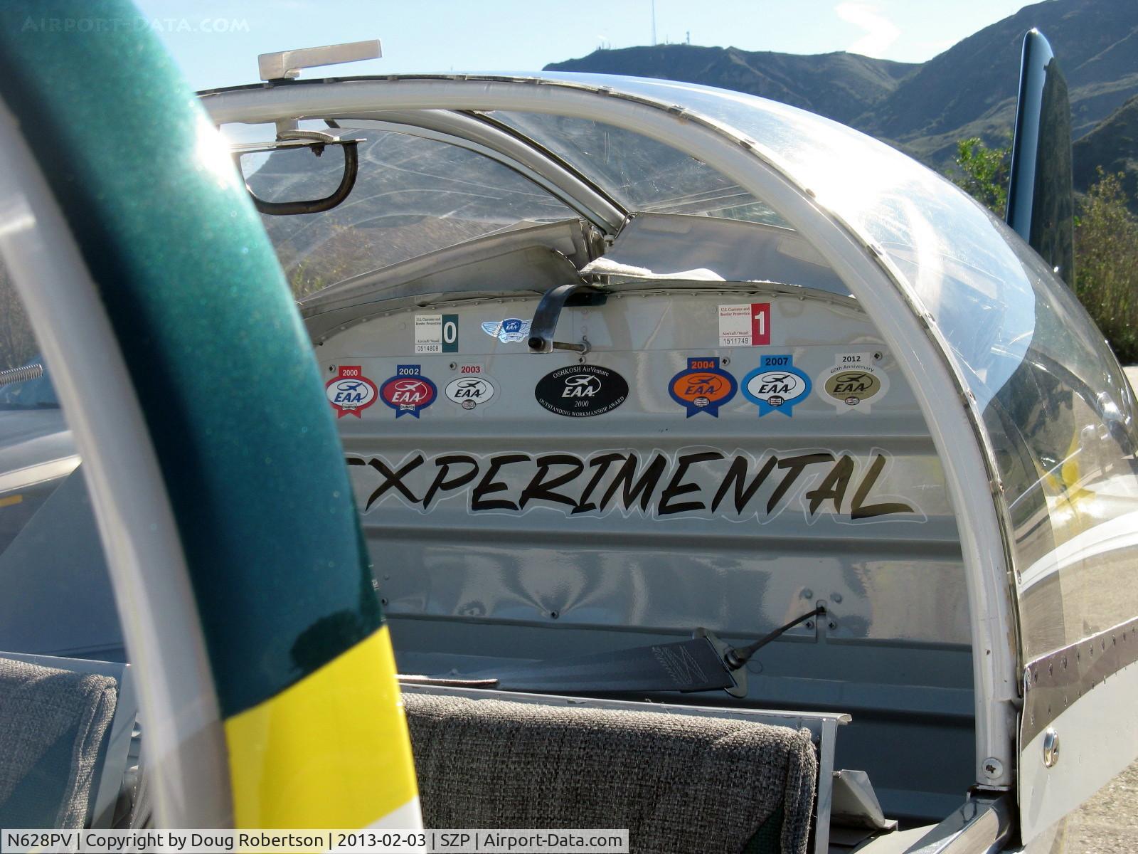 N628PV, 2000 Vans RV-6A C/N 24279, 2000 Rosales SPECIAL VAN's RV-6A, Lycoming O-360-A1A 180 Hp, EAA AirVenture OSH veteran attendance stickers