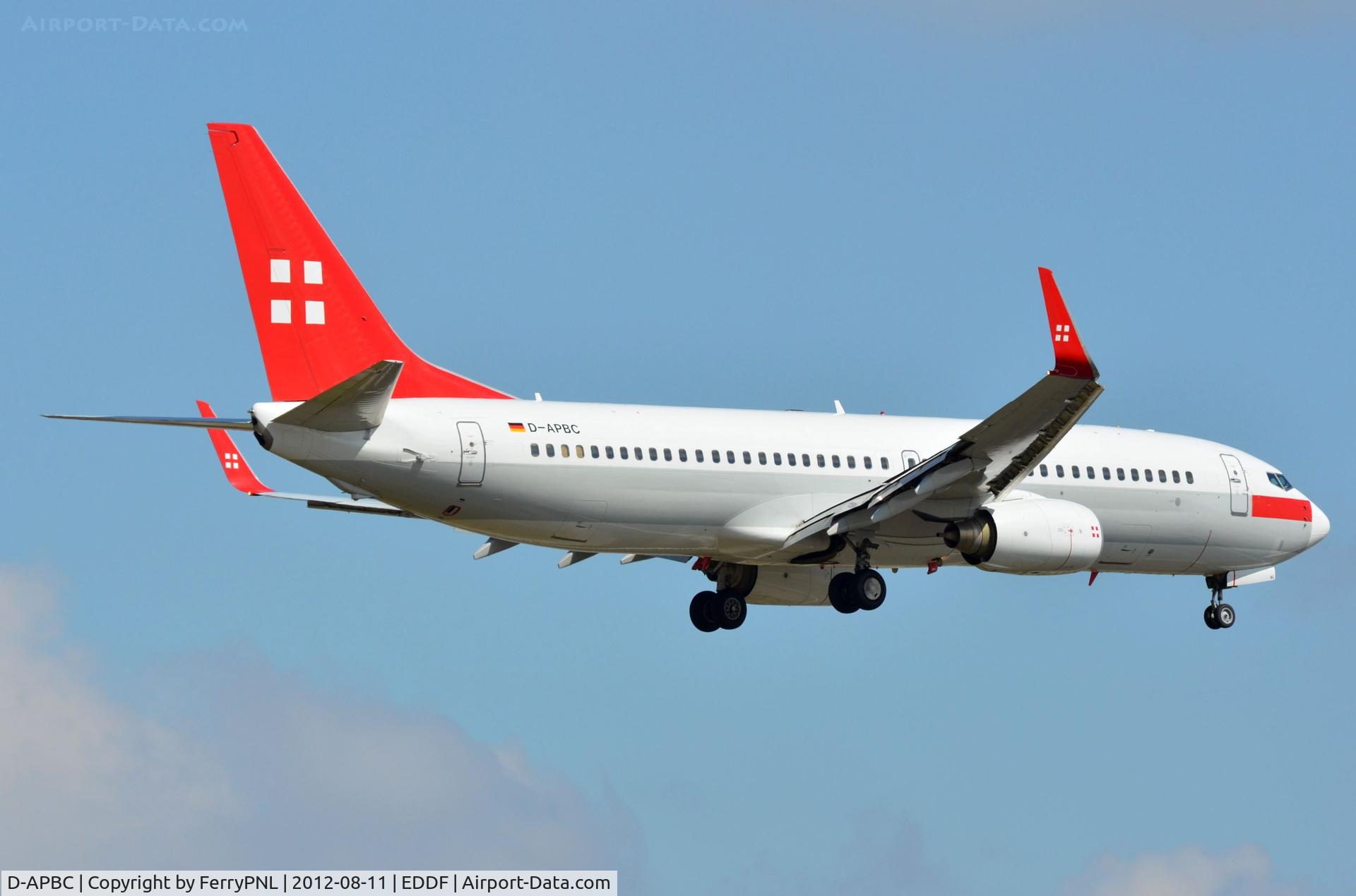 D-APBC, 2004 Boeing 737-8BK C/N 33016, Private Air B738 landing in FRA