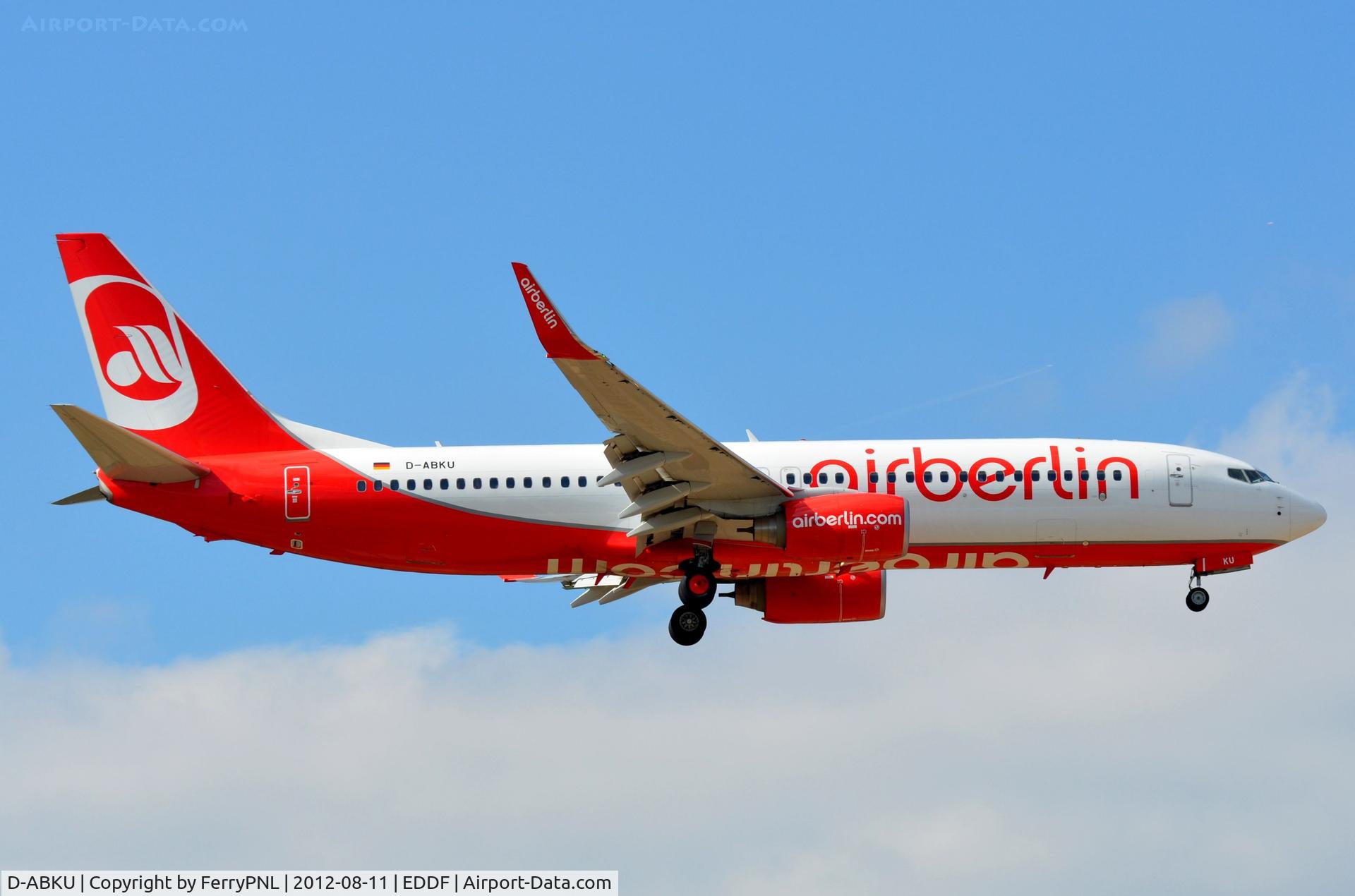 D-ABKU, 2011 Boeing 737-86J C/N 37744, Air Berlin B738