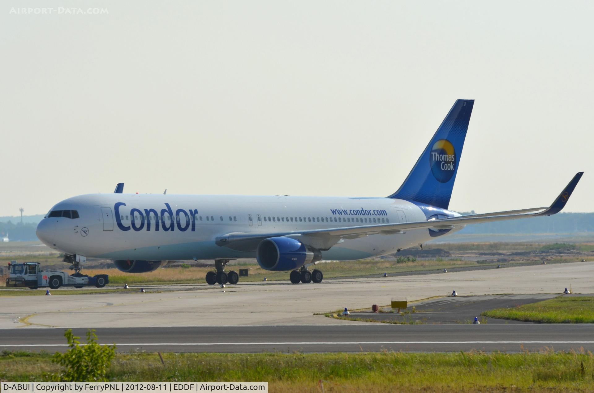 D-ABUI, 1994 Boeing 767-330/ER C/N 26988, Condor B763 being towed to terminal