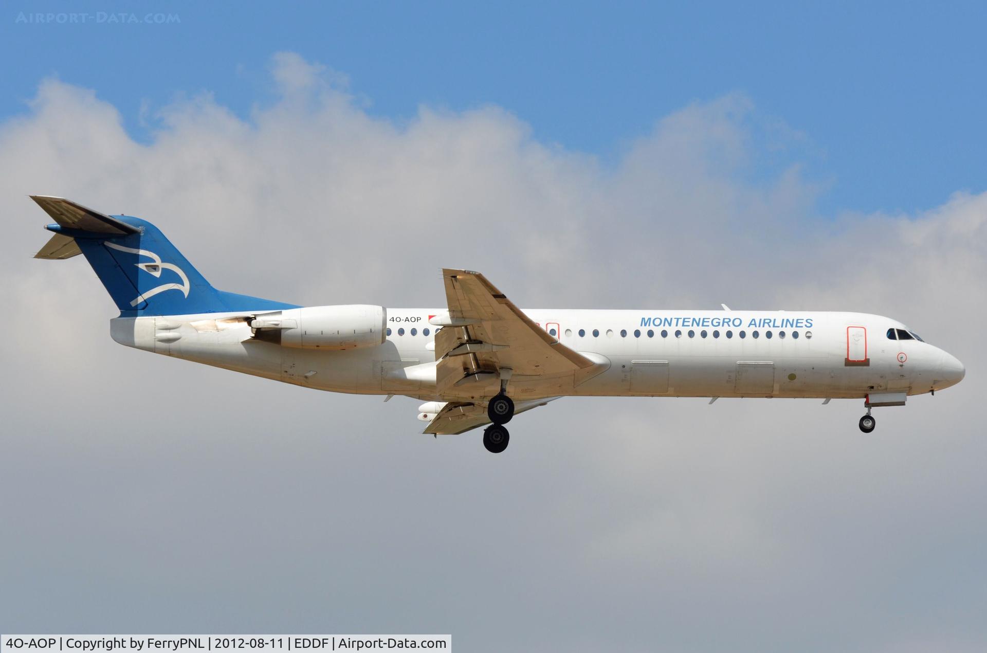 4O-AOP, 1991 Fokker 100 (F-28-0100) C/N 11332, Montenegro Fk100