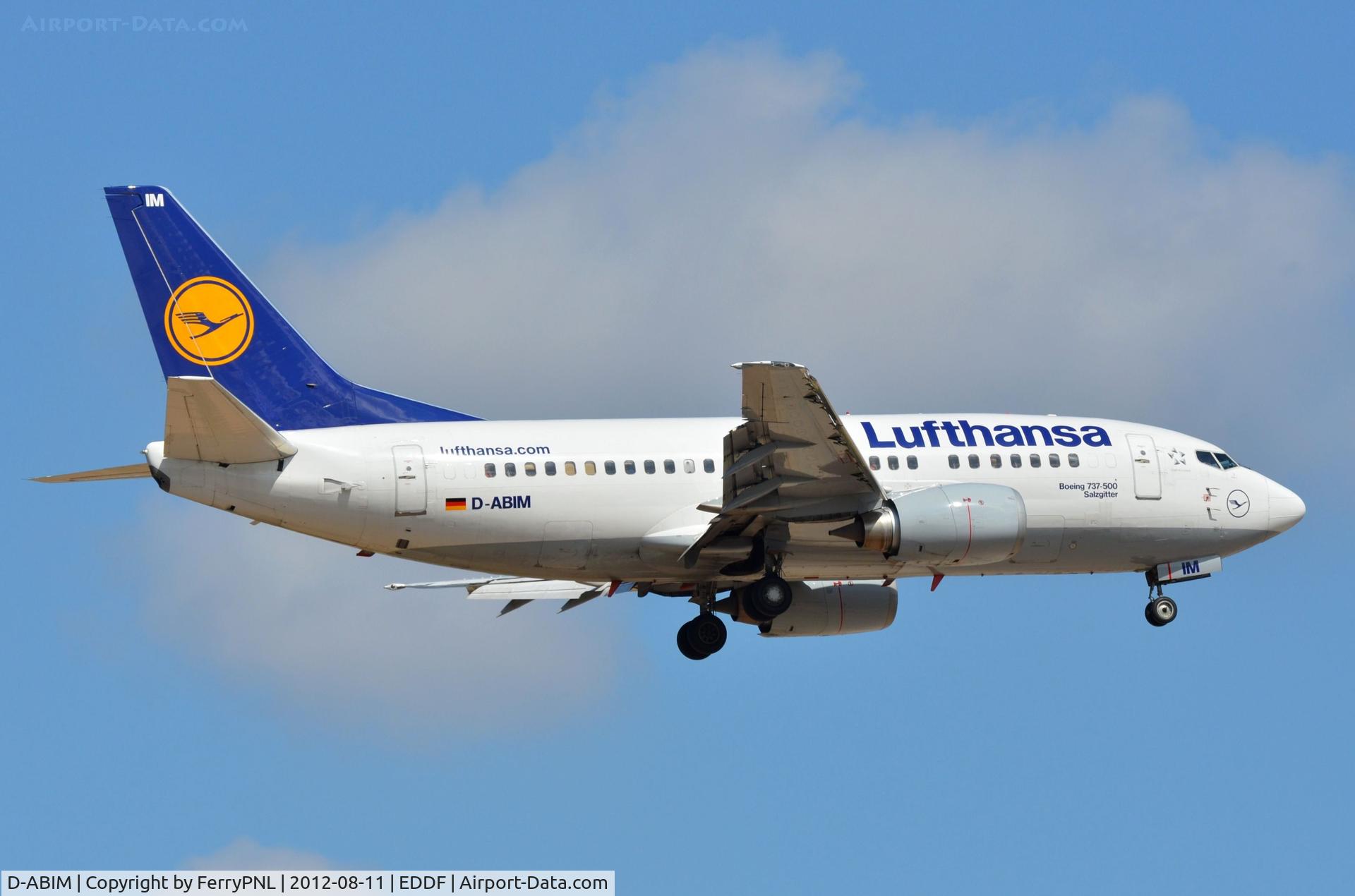 D-ABIM, 1991 Boeing 737-530 C/N 24937, B735 of Lufthansa landing in FRA