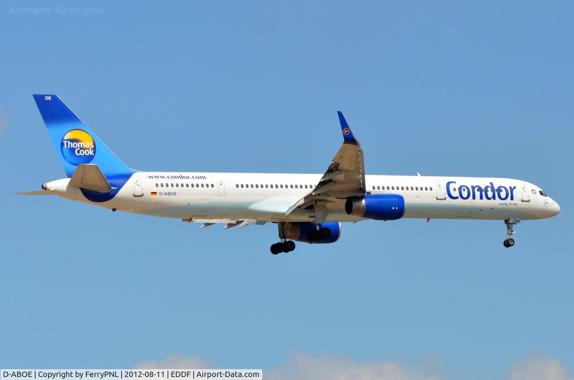 D-ABOE, 1999 Boeing 757-330 C/N 29012, Condor B753 landing in FRA