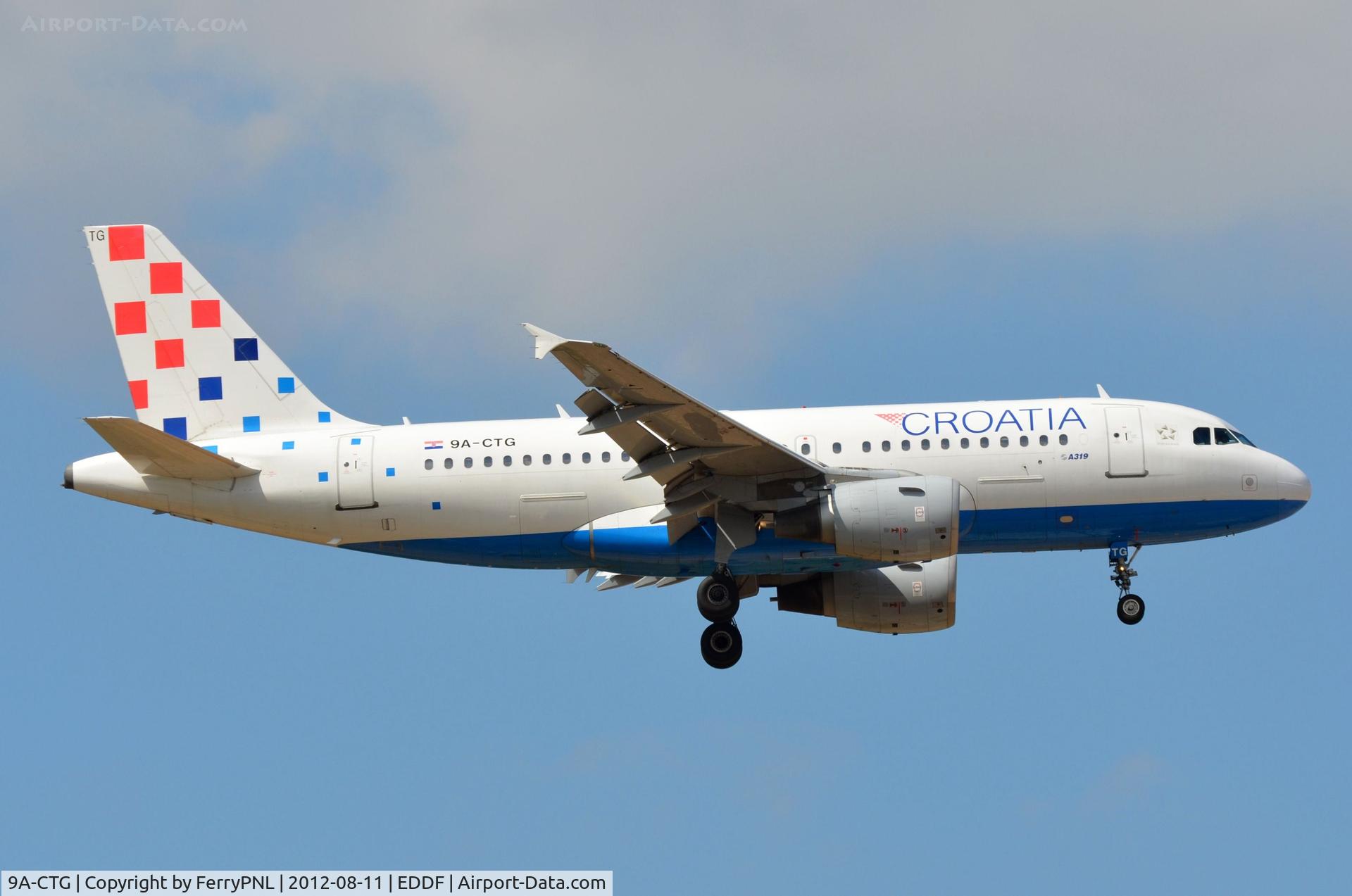 9A-CTG, 1998 Airbus A319-112 C/N 767, Croatia A319 arriving