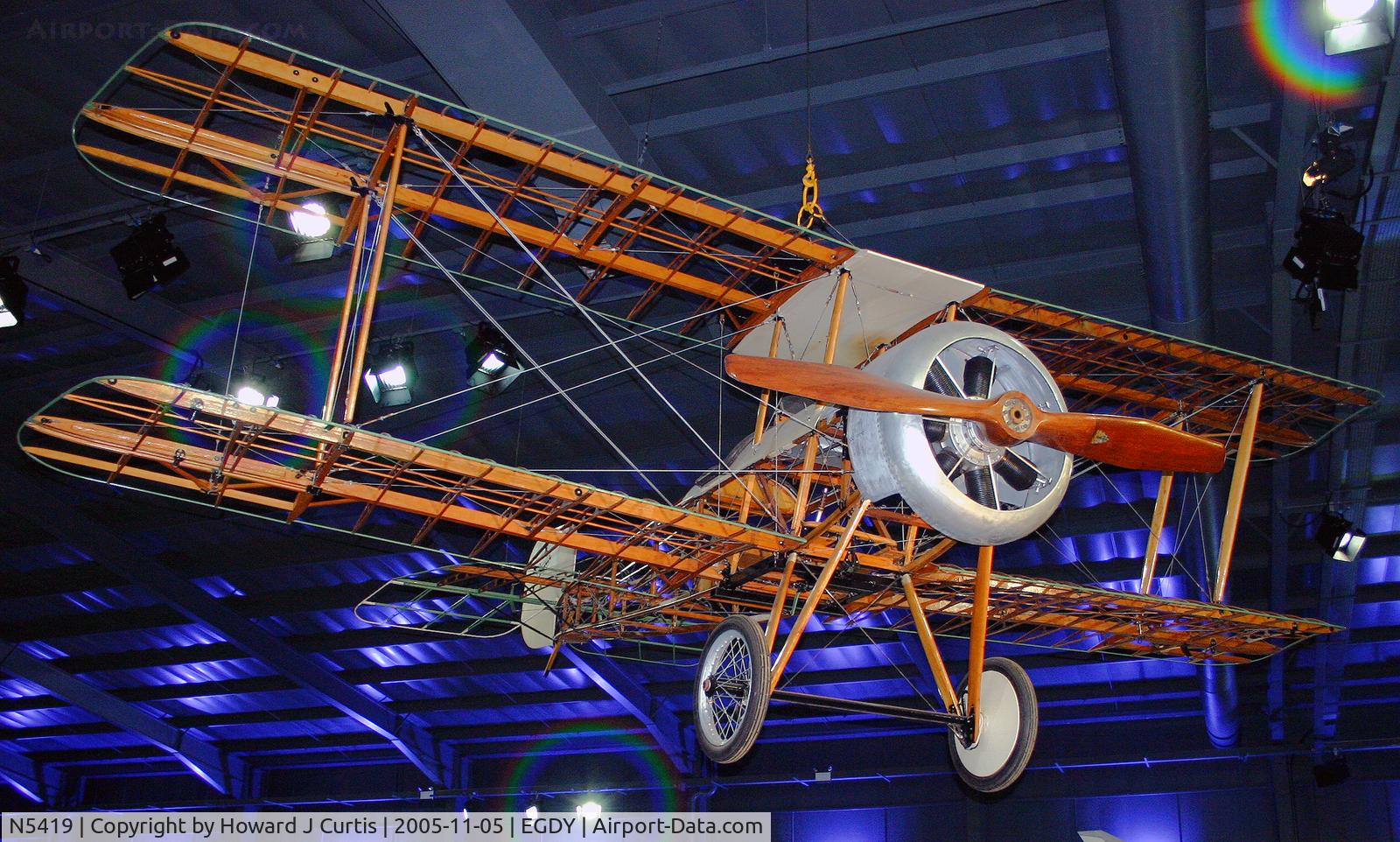 N5419, Bristol Scout Replica C/N 01, Preserved in the Fleet Air Arm Museum.