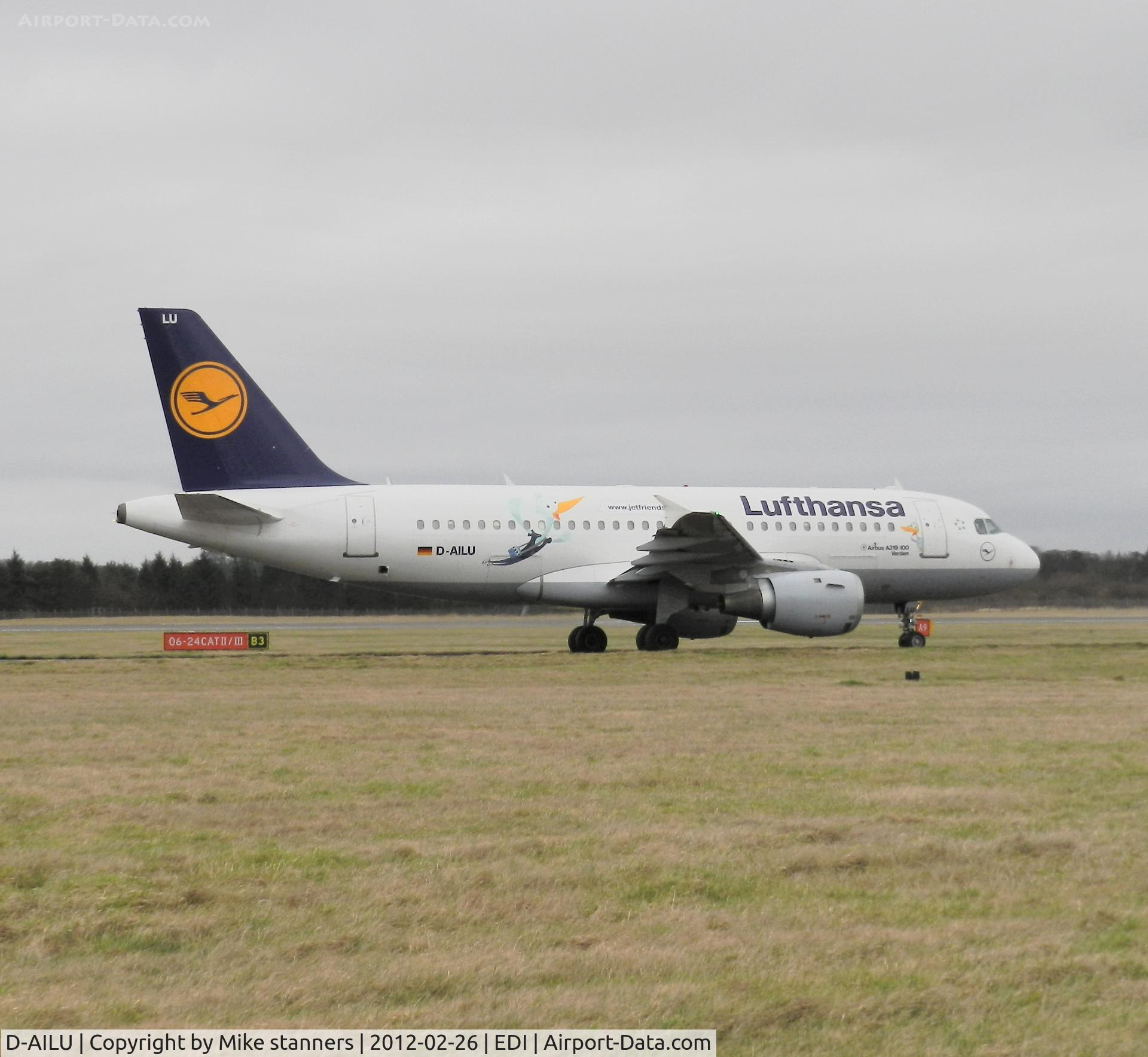 D-AILU, 1997 Airbus A319-114 C/N 744, specially marked Lufthansa A319 Arrives at EDI From FRA