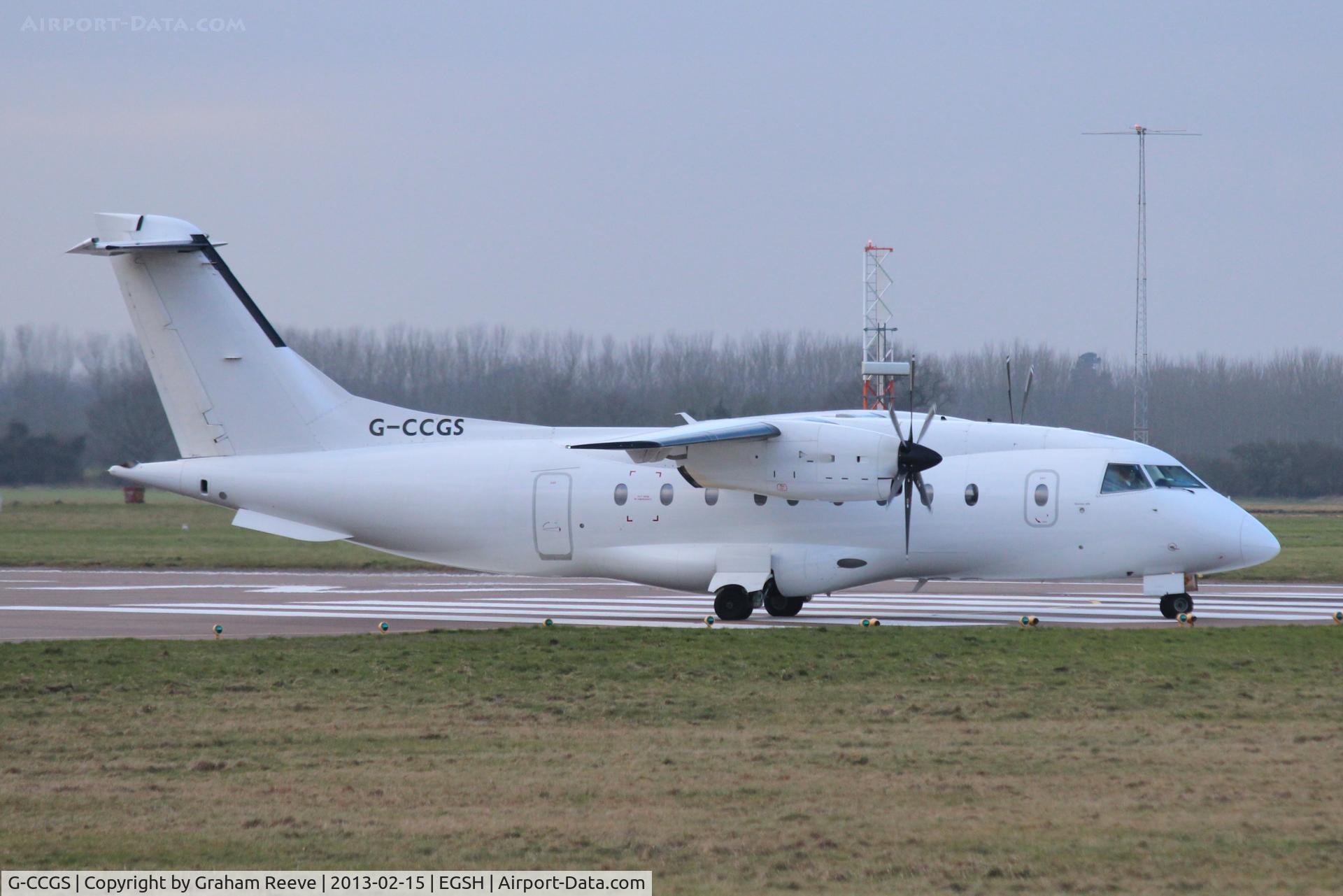 G-CCGS, 1998 Dornier 328-100 C/N 3101, About to take off on runway 27.