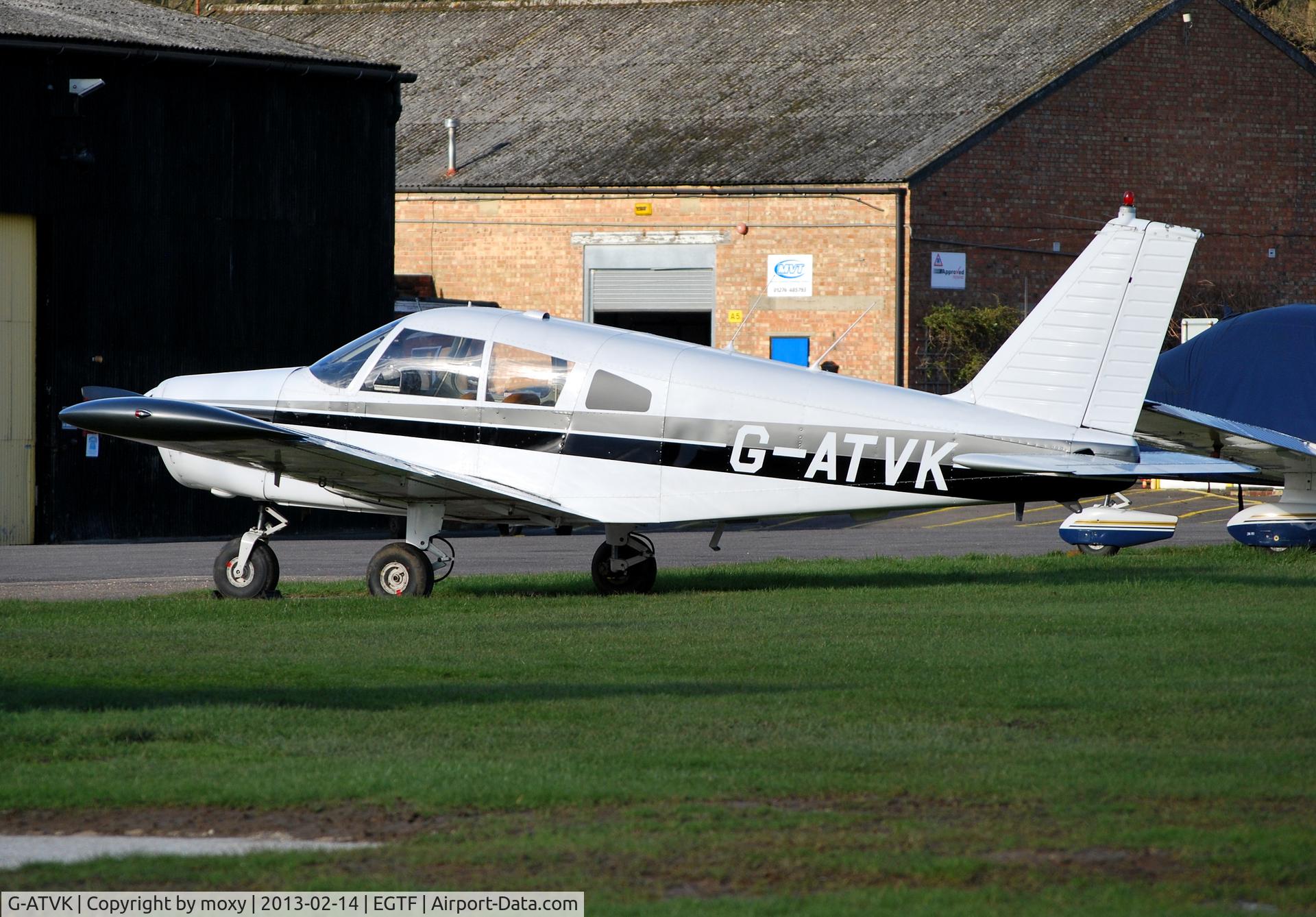 G-ATVK, 1966 Piper PA-28-140 Cherokee C/N 28-22006, Cherokee 140 at Fairoaks.