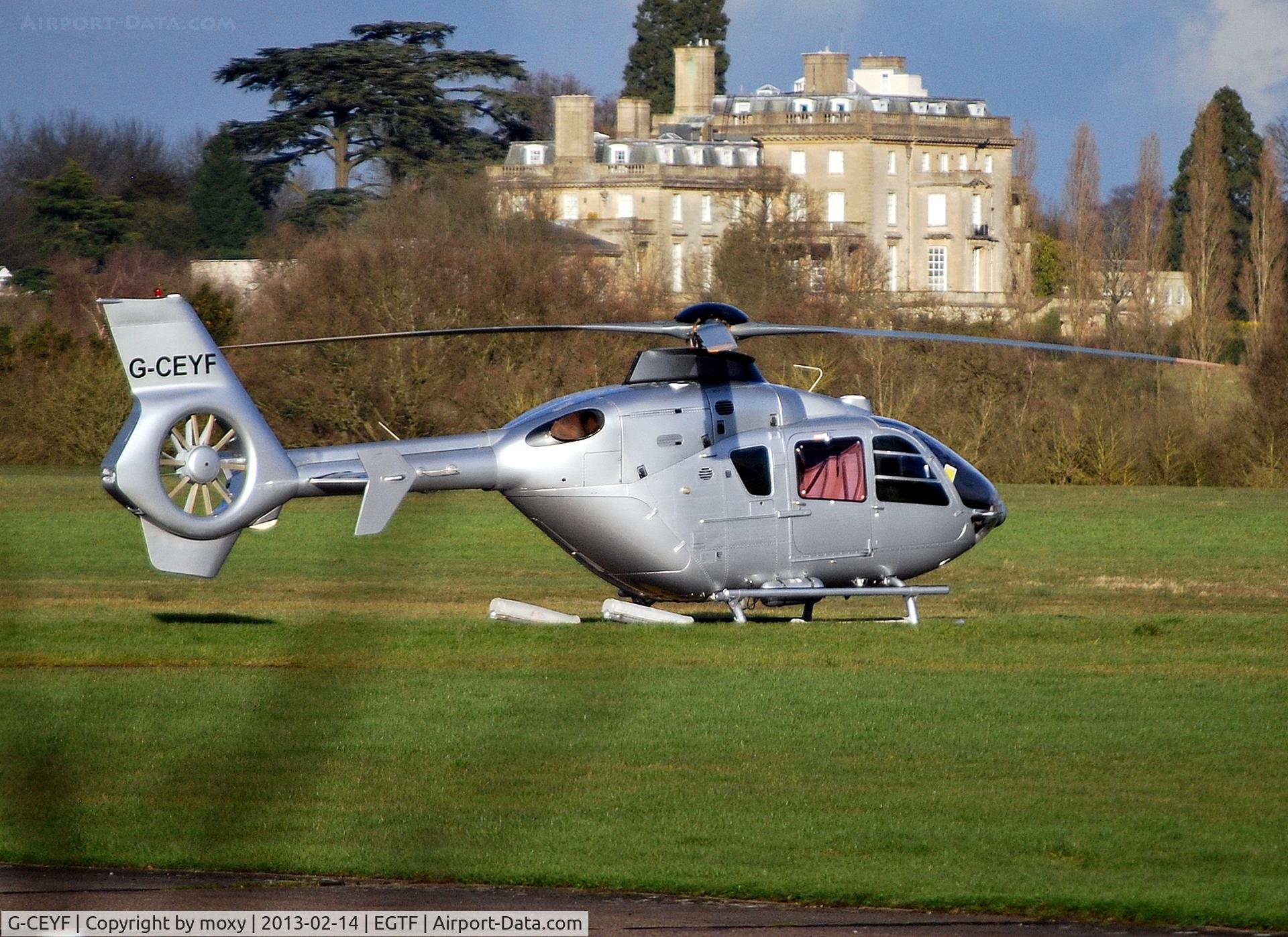 G-CEYF, 1999 Eurocopter EC-135T-1 C/N 0115, Eurocopter EC135-T1 at Fairoaks. Ex P4-XTC