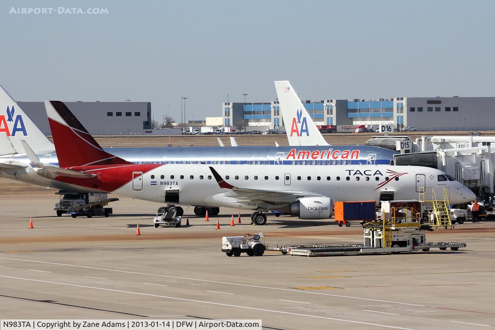 N983TA, 2009 Embraer 190AR (ERJ-190-100IGW) C/N 19000265, TACA Airlines at DFW Airport