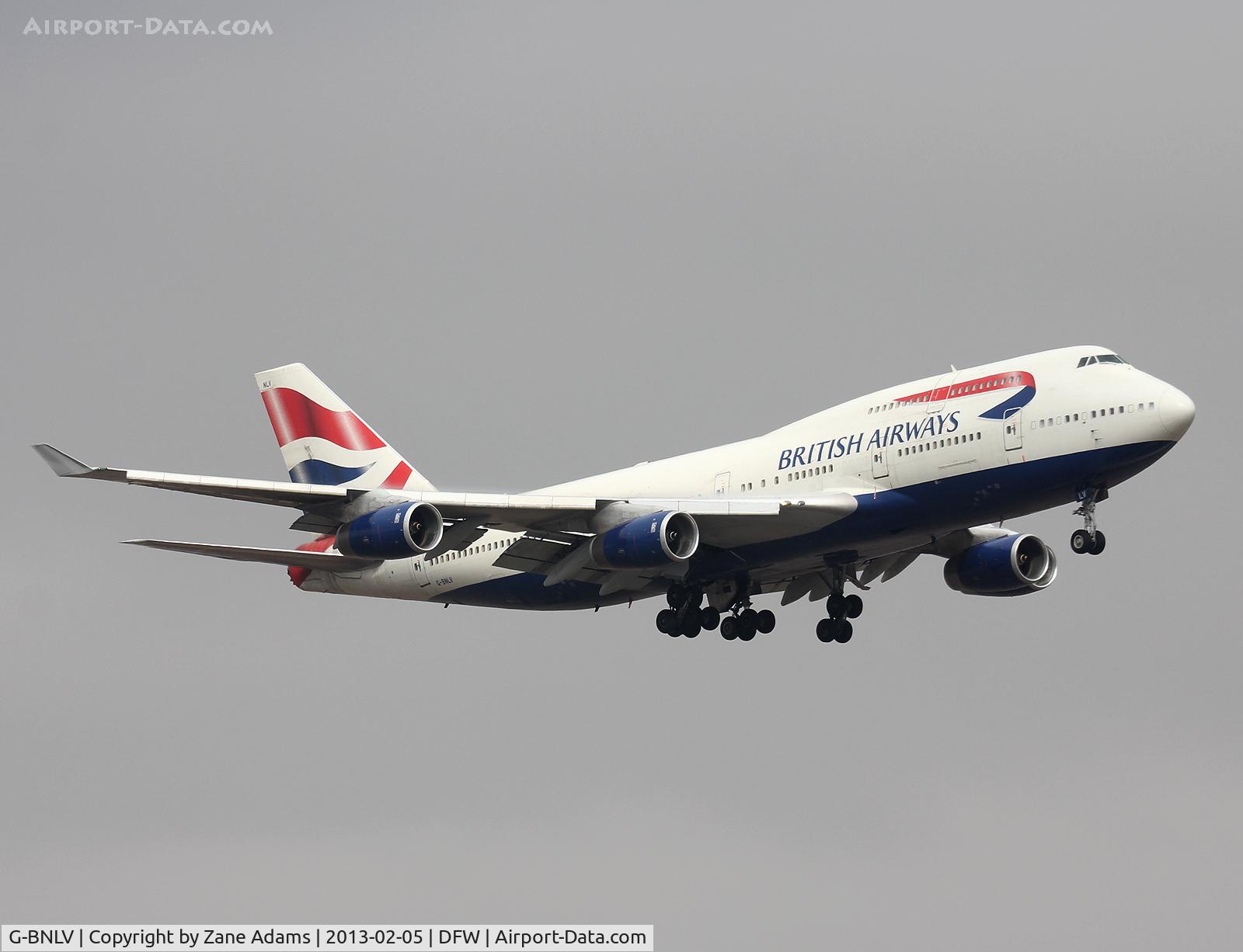 G-BNLV, 1992 Boeing 747-436 C/N 25427, Speedbird 747 landing at DFW Airport