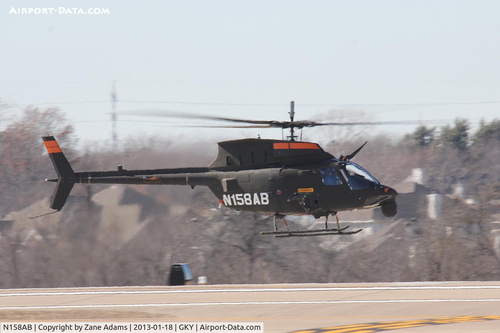 N158AB, Bell OH-58C Kiowa C/N 68-16810, Bell Helicopter flight test at Arlington Municipal Airport