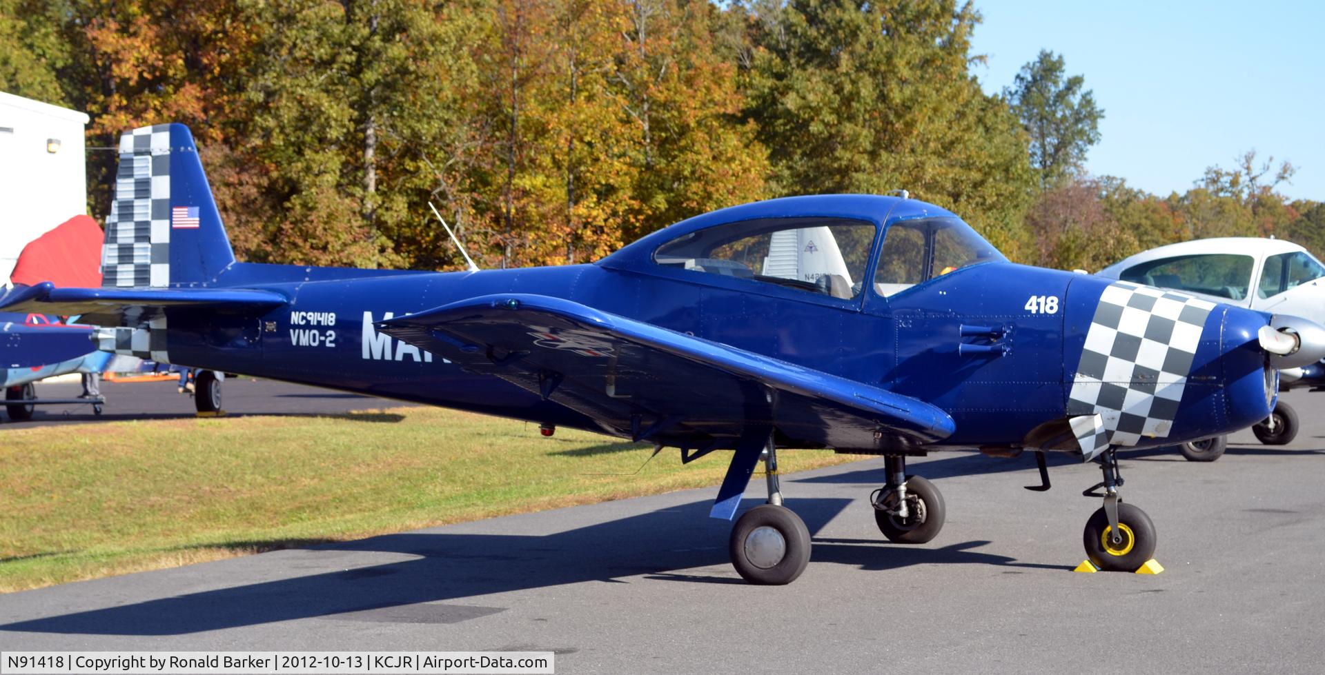 N91418, 1946 North American Navion C/N NAV-4-80, Culpeper Air Fest 2012