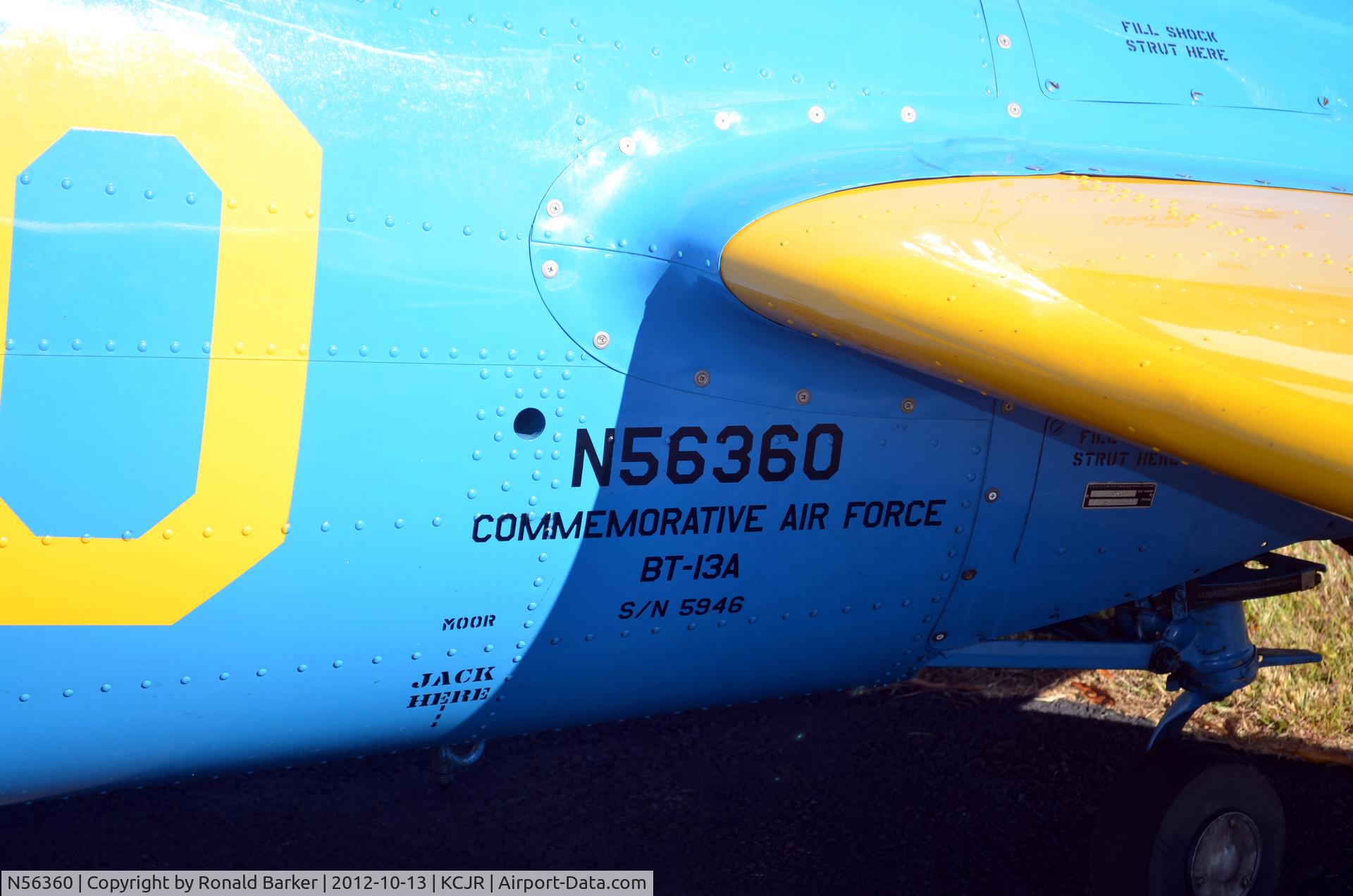 N56360, 1942 Convair BT-13A Valiant C/N 5946, Culpeper Air Fest 2012
