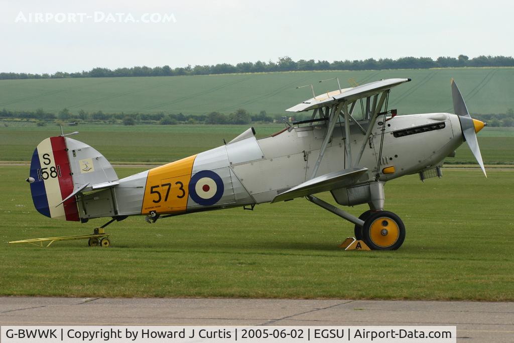 G-BWWK, 1932 Hawker Nimrod I C/N 41H-43617, Painted as S1581