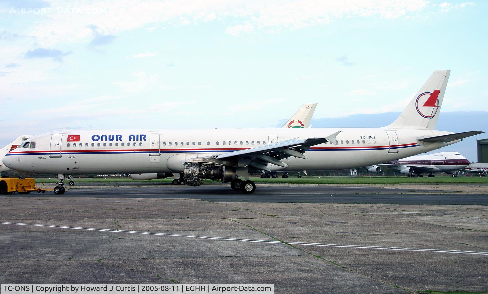 TC-ONS, 1993 Airbus A321-131 C/N 364, Onur Air, awaiting a respray.