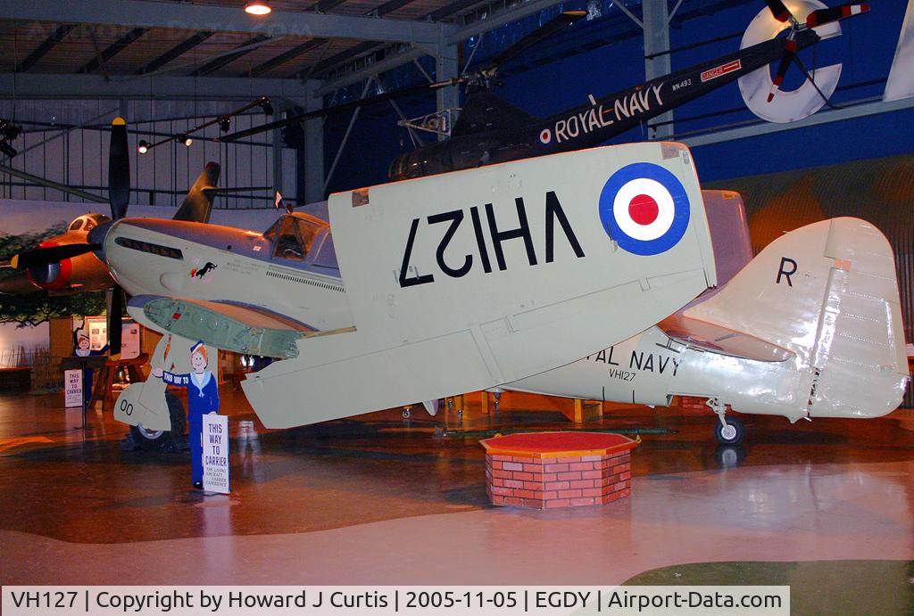 VH127, Fairey Firefly TT.4 C/N F.8026, Preserved at the Fleet Air Arm Museum.
