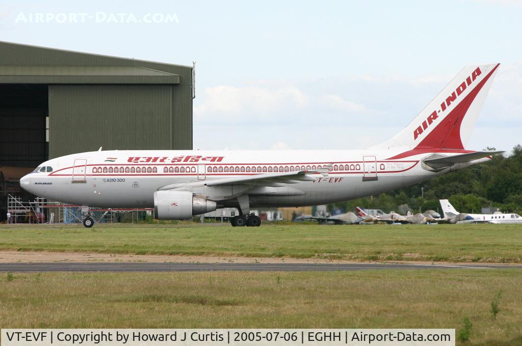 VT-EVF, 1990 Airbus A310-324 C/N 548, Air India, for work at BASCO.