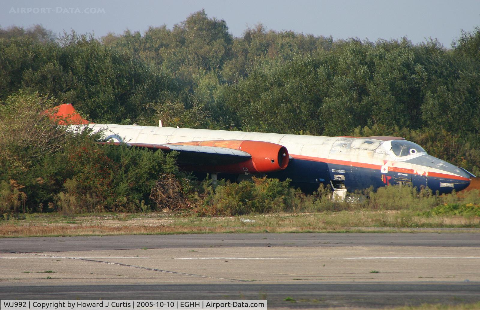 WJ992, English Electric Canberra T.4 C/N R3/EA3/6617, Long term resident with the Fire Section; still here in 2013.