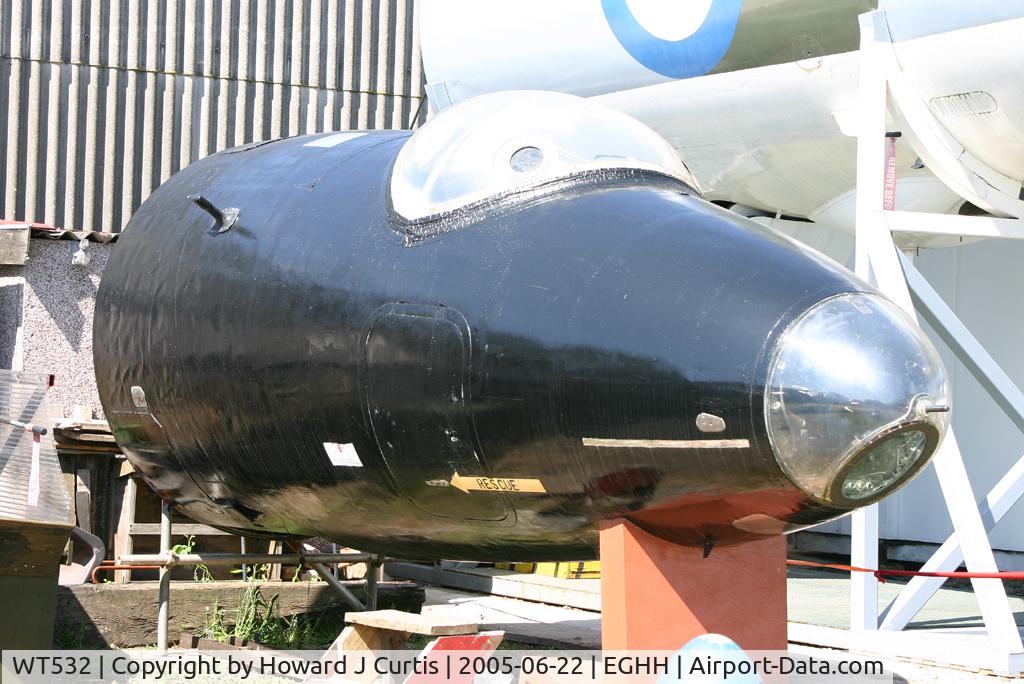 WT532, English Electric Canberra PR.7 C/N EEP71449, Preserved with the Bournemouth Aviation Museum.