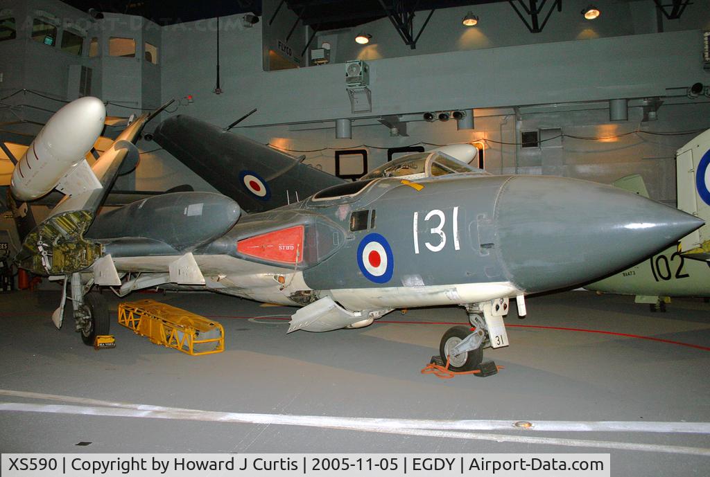 XS590, De Havilland DH-110 Sea Vixen FAW.2 C/N 10148, Preserved at the Fleet Air Arm Museum