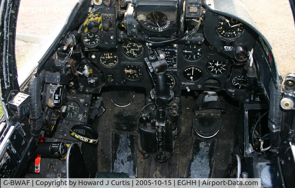 G-BWAF, 1956 Hawker Hunter F.6A C/N S4/U/3393, (XG160). View of the cockpit.