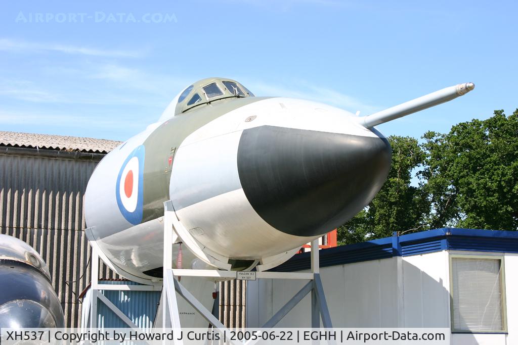XH537, 1965 Avro Vulcan B.2 C/N Set 5, Preserved at the Bournemouth Aviation Museum.