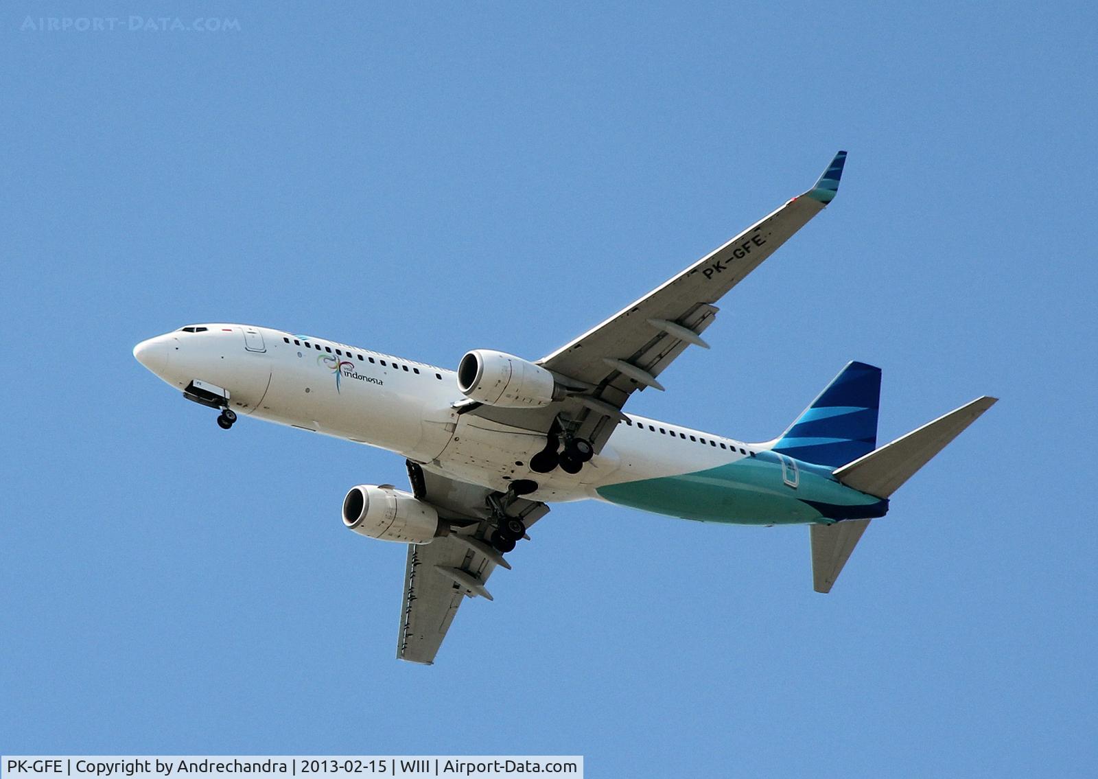 PK-GFE, 2010 Boeing 737-86N C/N 36804, PK-GFE