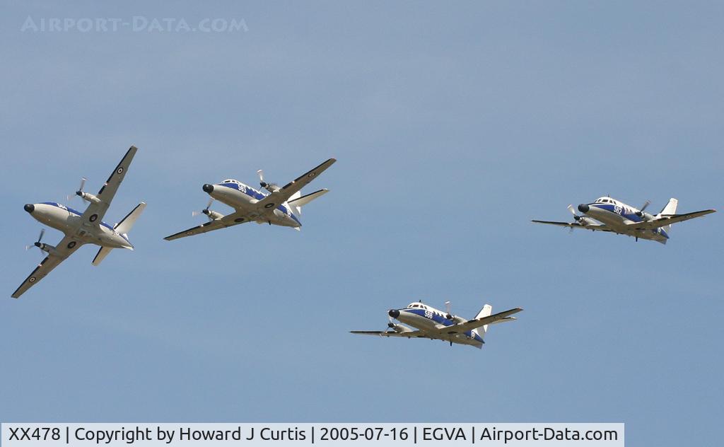 XX478, 1970 Scottish Aviation HP-137 Jetstream T.2 C/N 261, A formation break of four 750 NAS Jetstreams.