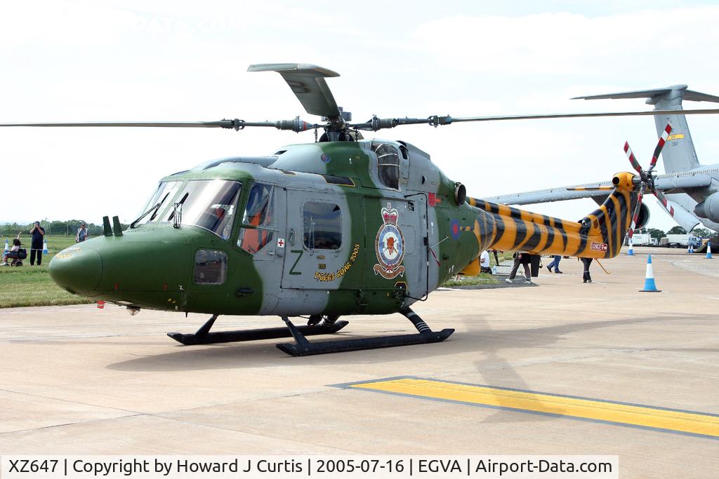 XZ647, 1980 Westland Lynx AH.7 C/N 183, 'Dragon's Roar 2005' markings, coded Z.