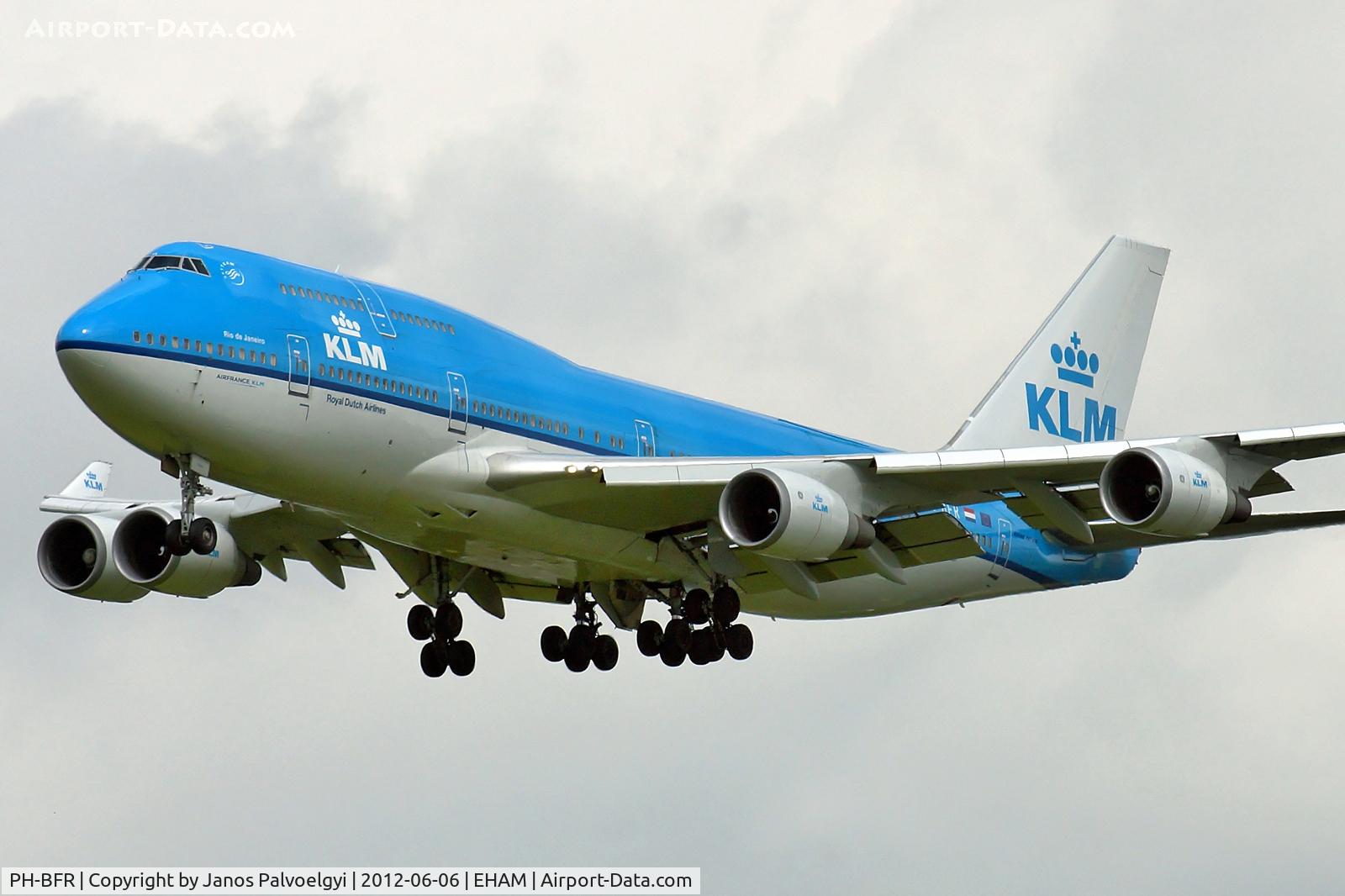 PH-BFR, 1994 Boeing 747-406BC C/N 27202, KLM Royal Dutch Airlines Boeing B747-406M final approach EHAM/AMS