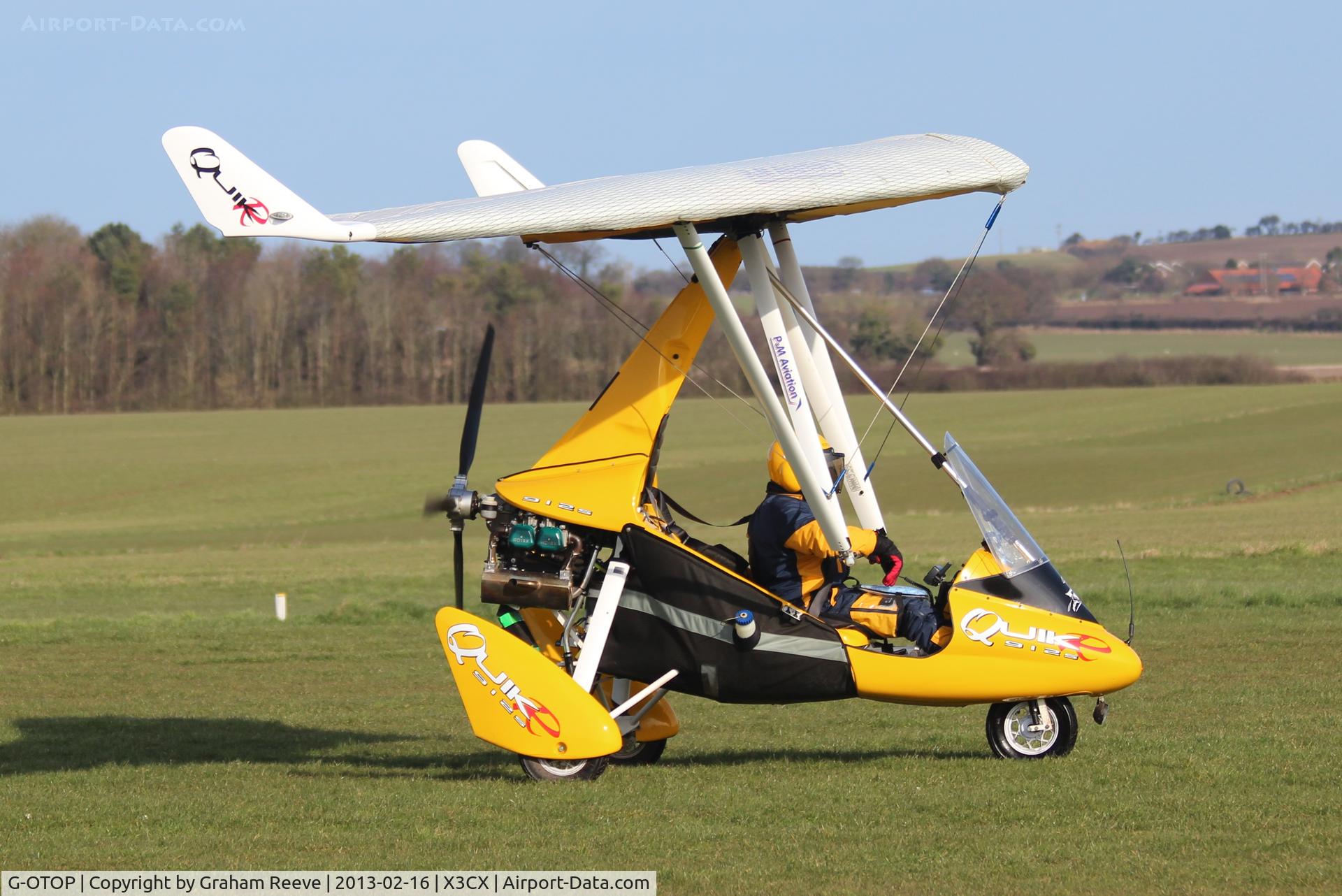 G-OTOP, 2009 P&M Aviation QuikR C/N 8471, Just landed at Northrepps.