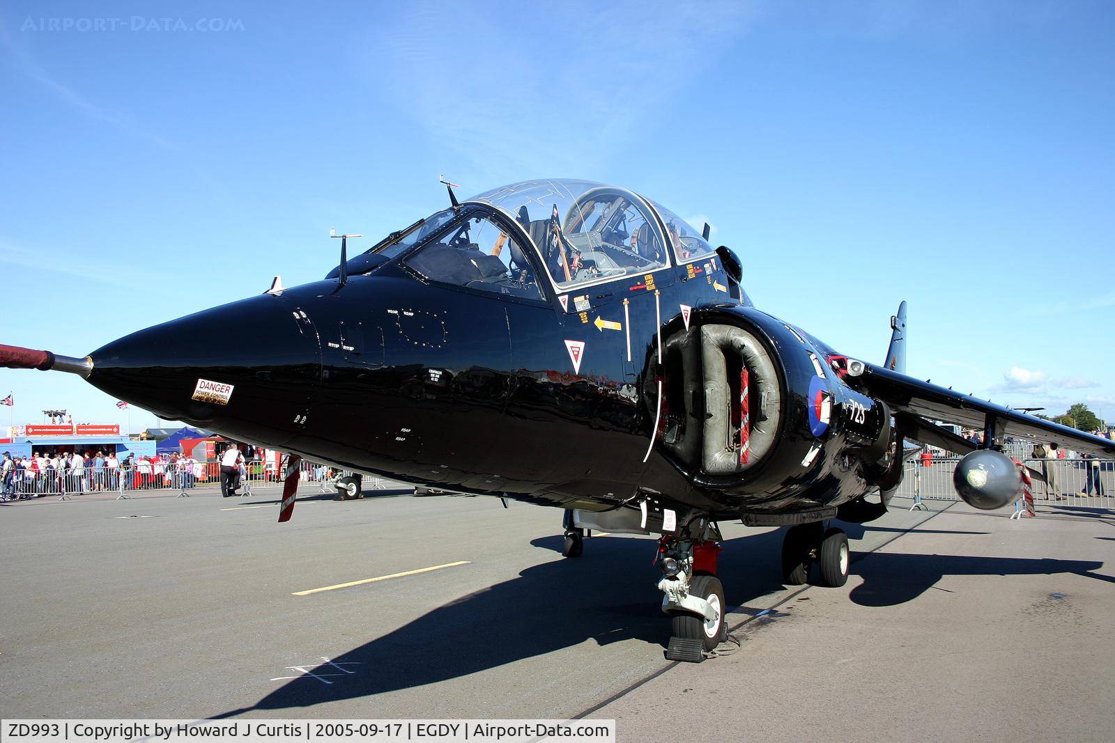 ZD993, 1994 British Aerospace Harrier T.8 C/N 212046, Royal Navy. At the Air Day.