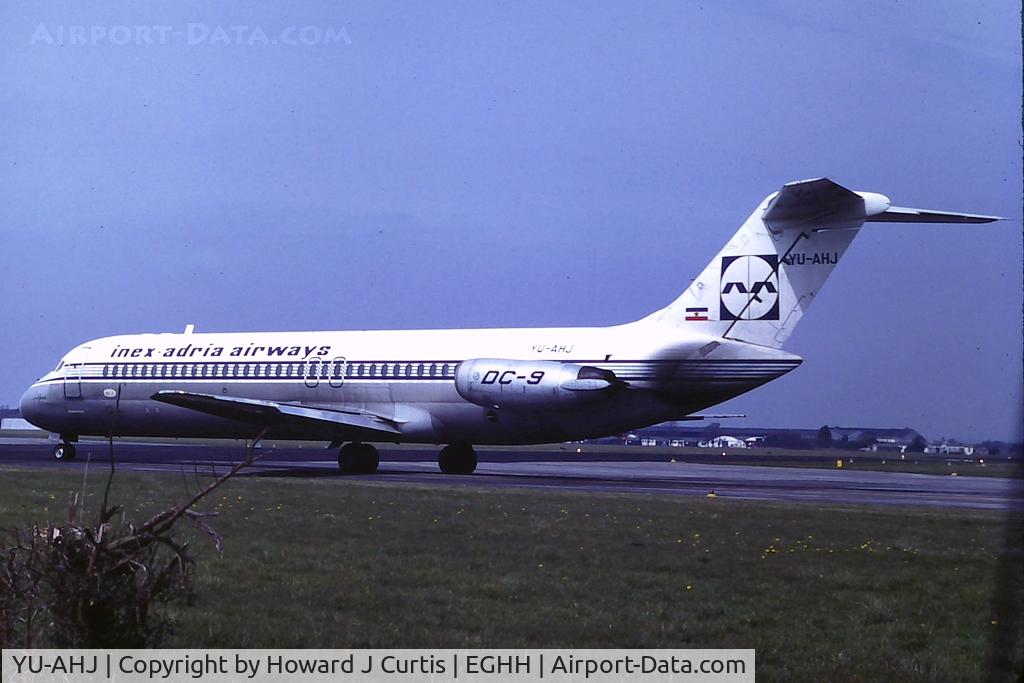 YU-AHJ, 1969 Douglas DC-9-32 C/N 47239, Inex Adria, April 1982.