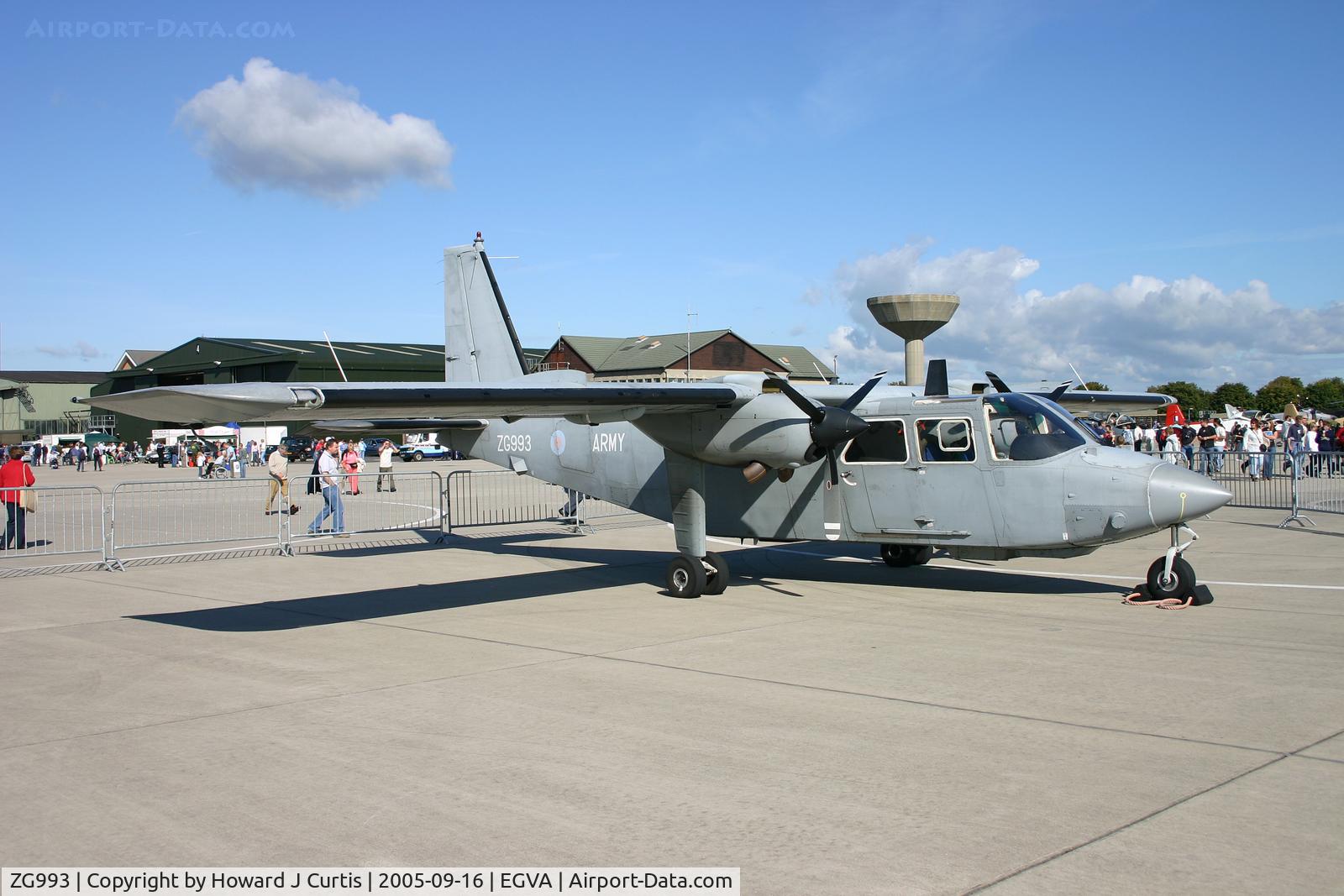 ZG993, 1988 Britten-Norman BN-2T Islander AL1 C/N 2202, Army Air Corps.