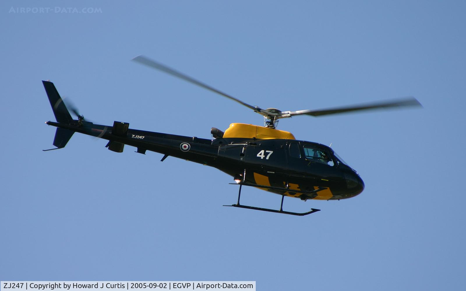 ZJ247, 1997 Eurocopter AS-350BB Squirrel HT1 Ecureuil C/N 3035, Army Air Corps operated (although unusually showing no titles).