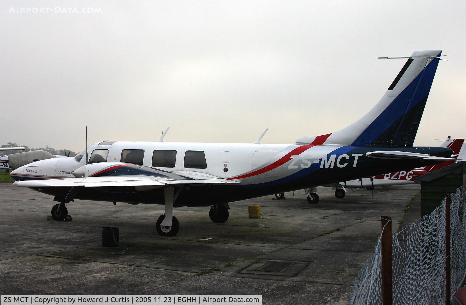 ZS-MCT, 1976 Smith Aerostar 601P C/N 61P-0287-067, Named 'Patricia II', an exotic visitor here.