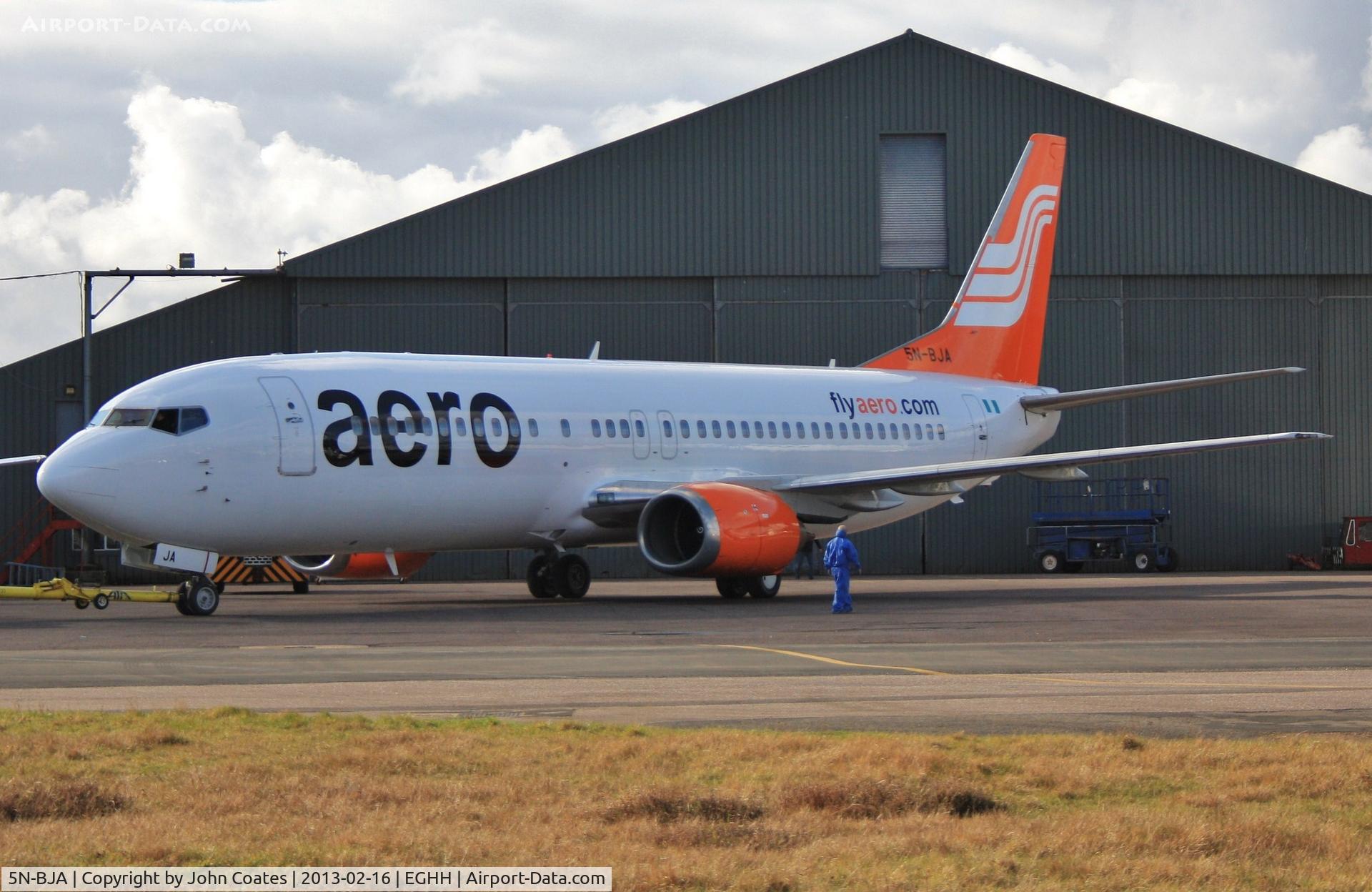 5N-BJA, 1990 Boeing 737-4B7 C/N 24873, Just resprayed awaiting return to ATC Lasham