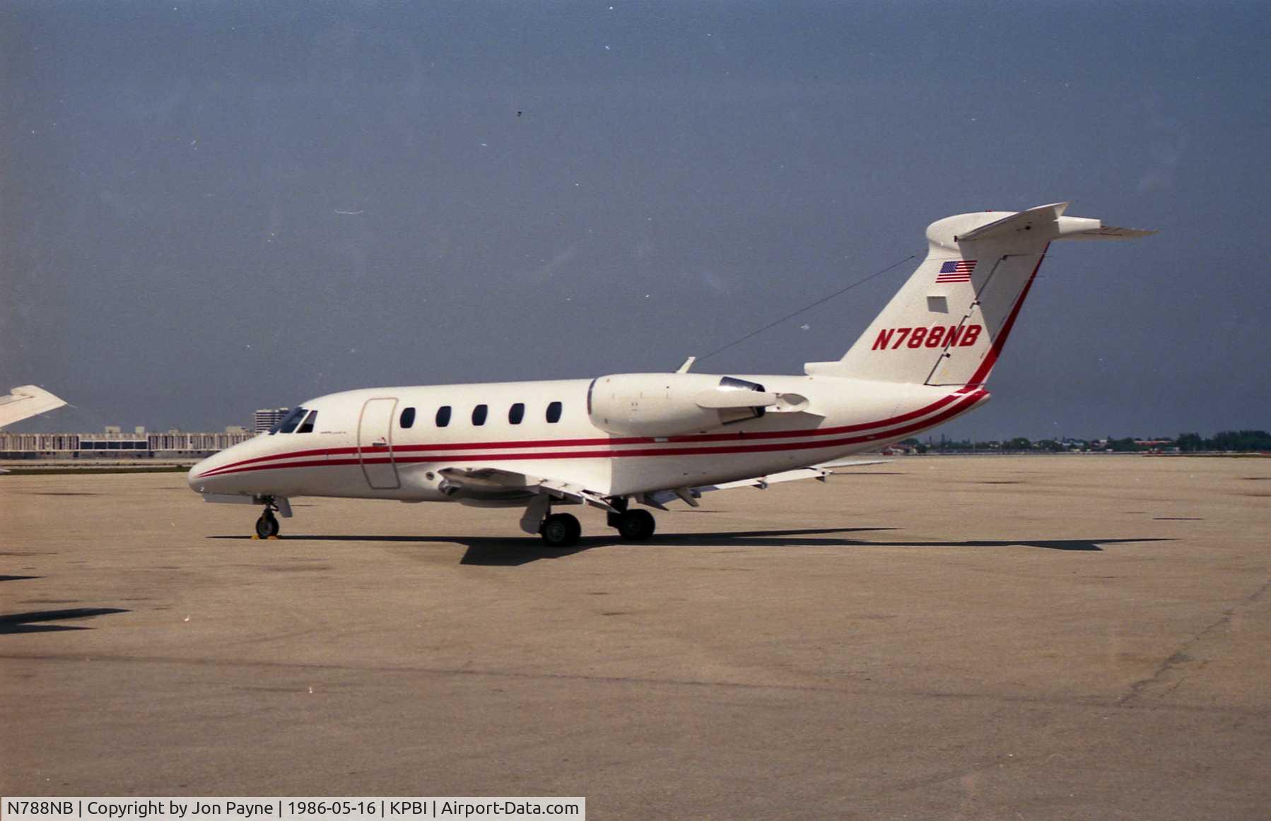 N788NB, 1988 Cessna 650 C/N 650-0155, Taken at KPBI 16/05/1986
