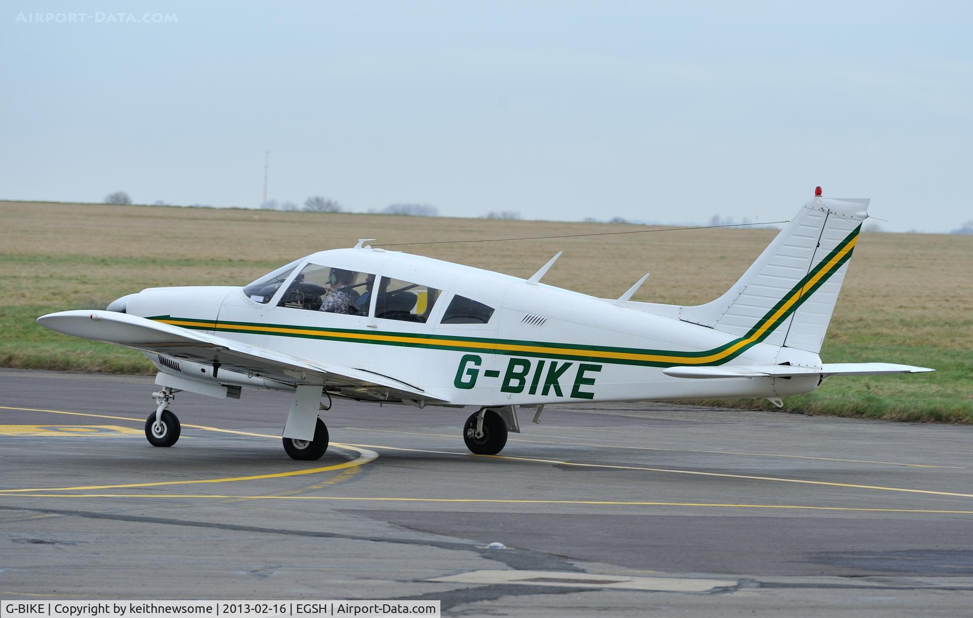 G-BIKE, 1973 Piper PA-28R-200-2 Cherokee Arrow II C/N 28R-7335173, A regular visitor.