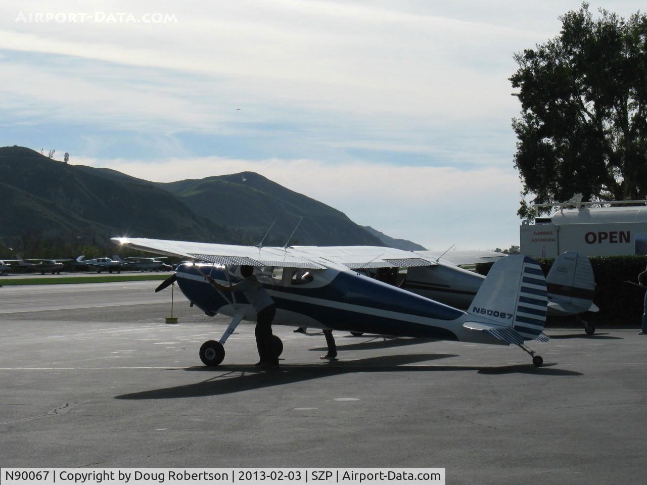N90067, 1946 Cessna 140 C/N 9128, 1946 Cessna 140, Continental C90 90 Hp upgrade, respotting the aircraft