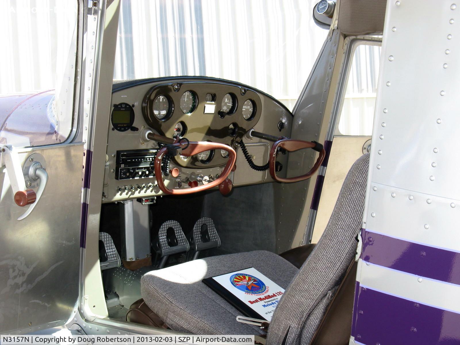 N3157N, 1947 Cessna 120 C/N 13415, 1947 Cessna 120, Continental C85-12 85 Hp upgrade with generator and starter, panel
