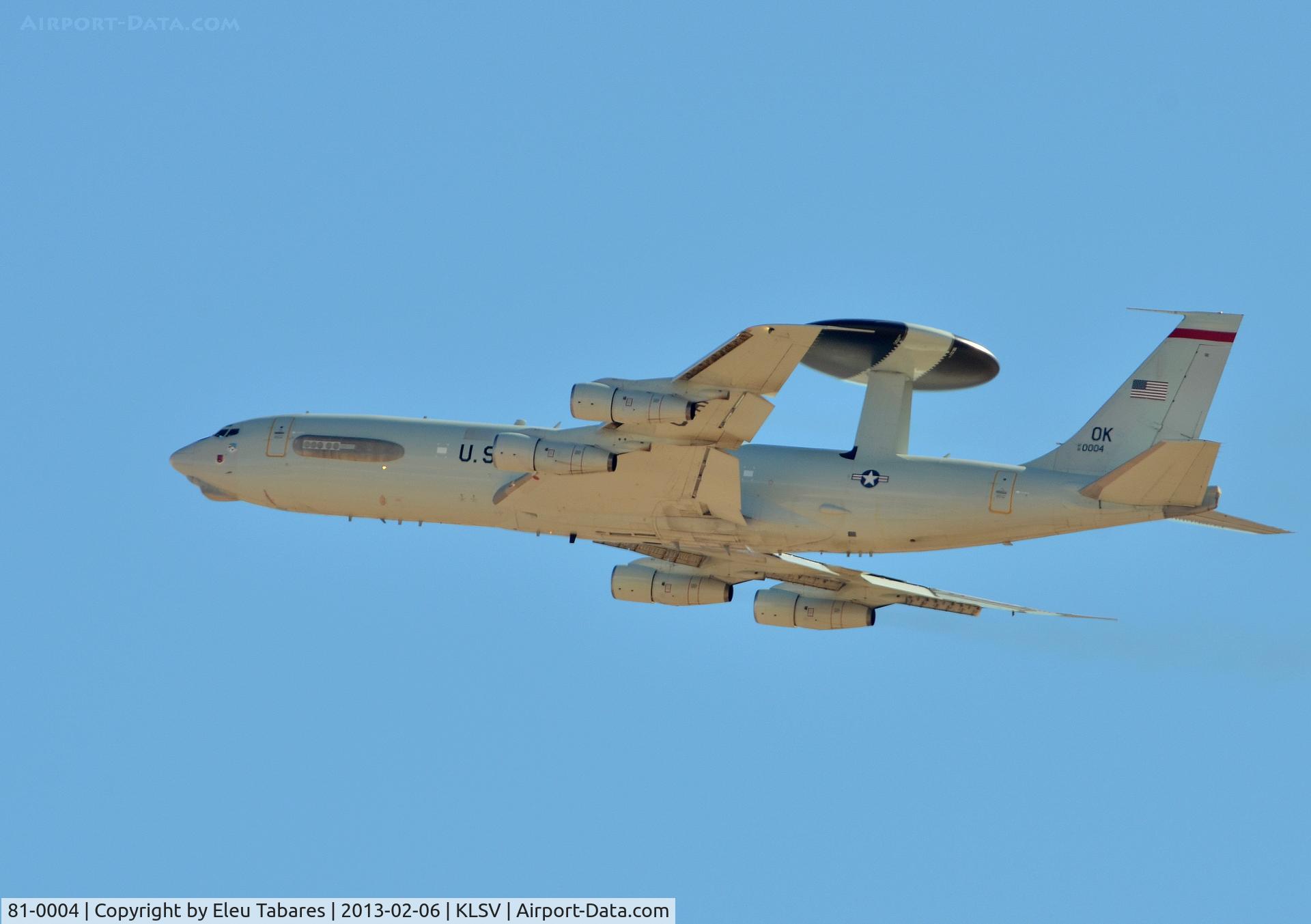 81-0004, Boeing E-3C Sentry C/N 22832, Taken during Red Flag Exercise at Nellis Air Force Base, Nevada.