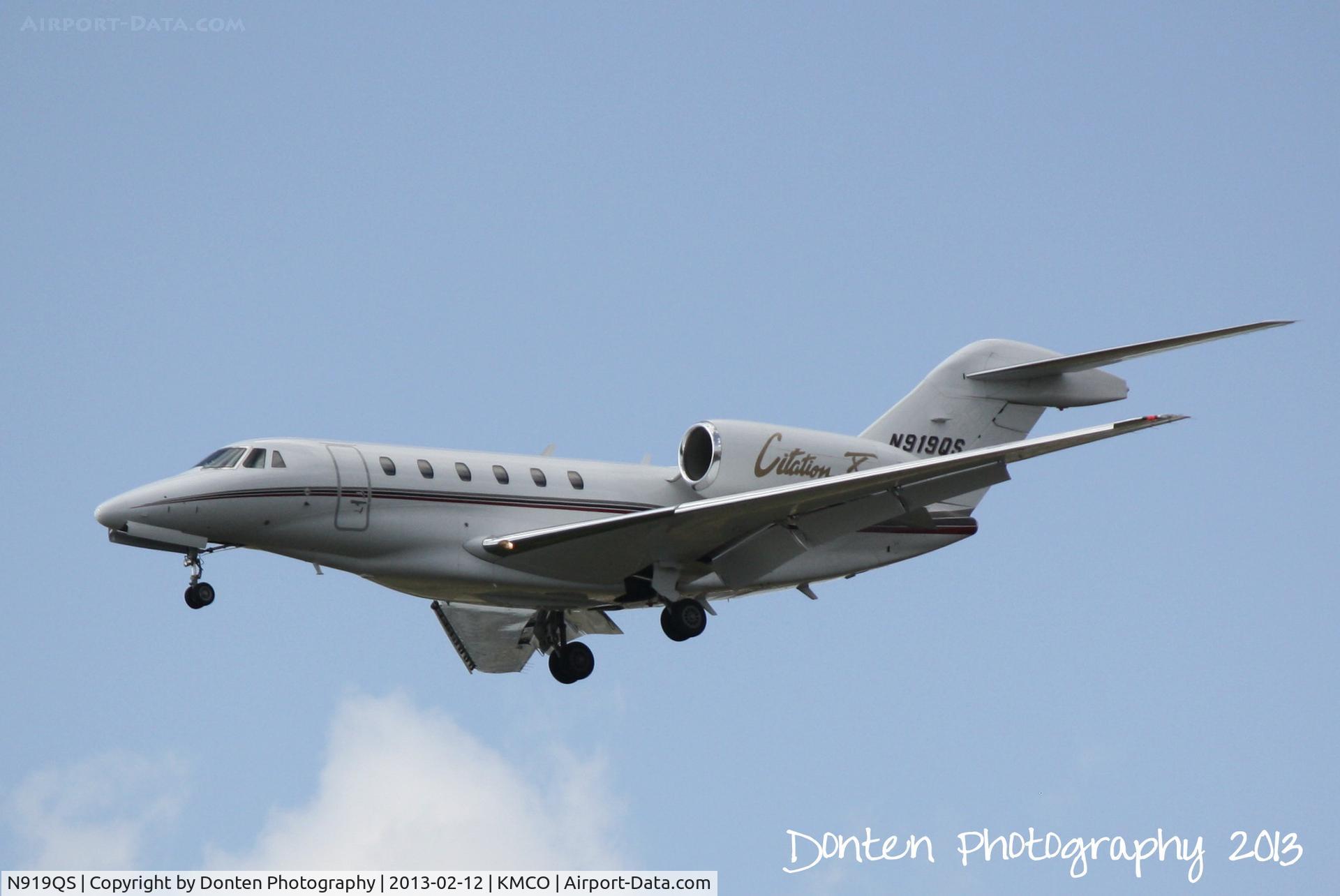 N919QS, 2003 Cessna 750 Citation X C/N 750-0224, Execjet Flight 919 (N919QS) arrives at Orlando International Airport following a flight from Hernando County Airport