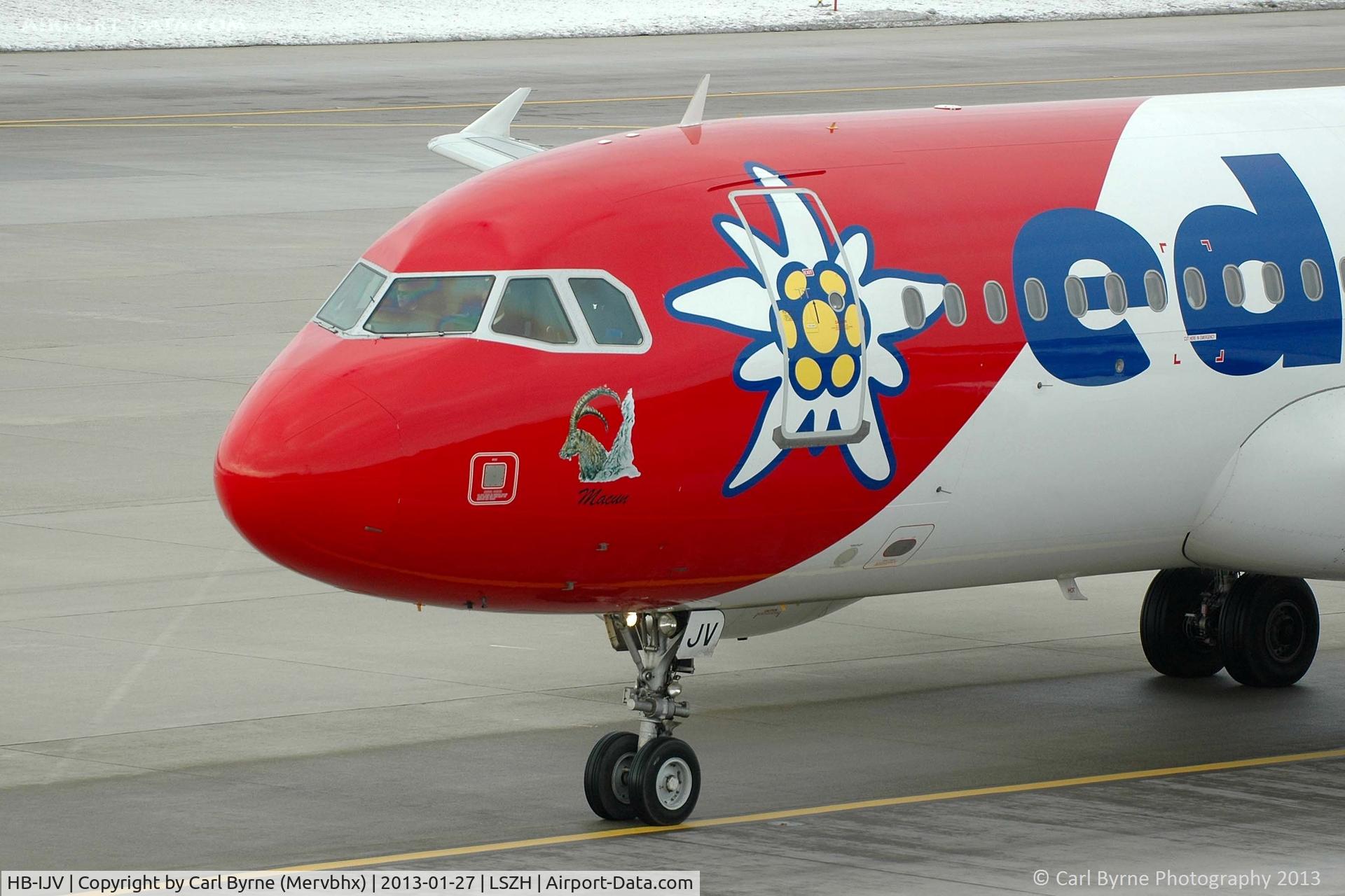 HB-IJV, 2003 Airbus A320-214 C/N 2024, Taken from the Spectator Terrace.