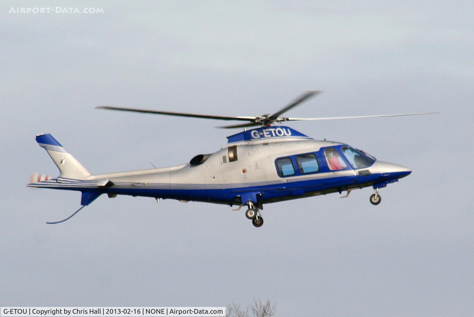 G-ETOU, 2006 Agusta A-109S Grand C/N 22028, Jonathan Palmer arriving at Oulton Park in G-ETOU