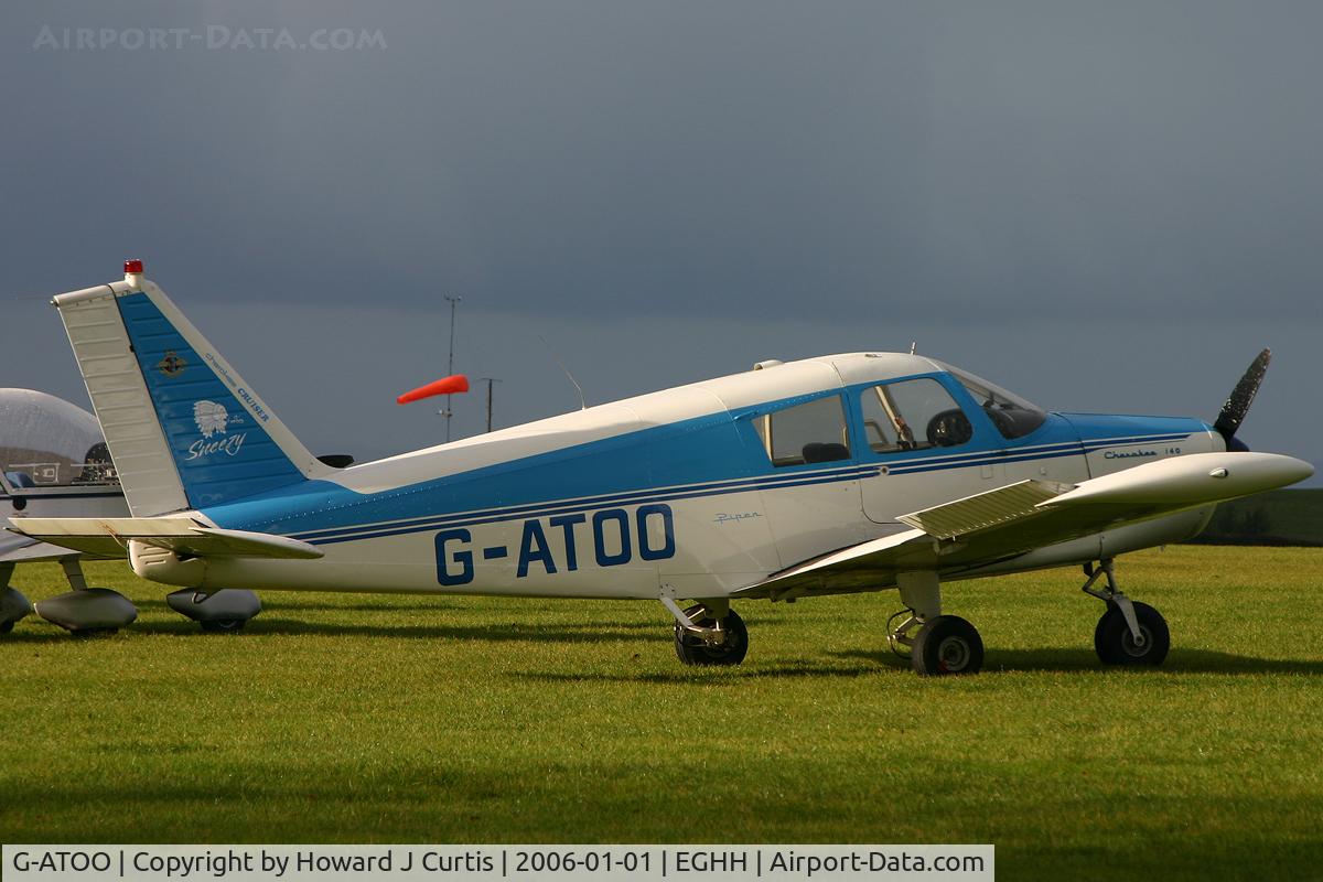 G-ATOO, 1966 Piper PA-28-140 Cruiser C/N 28-21668, Privately owned, at the New Year's Day Fly-In.