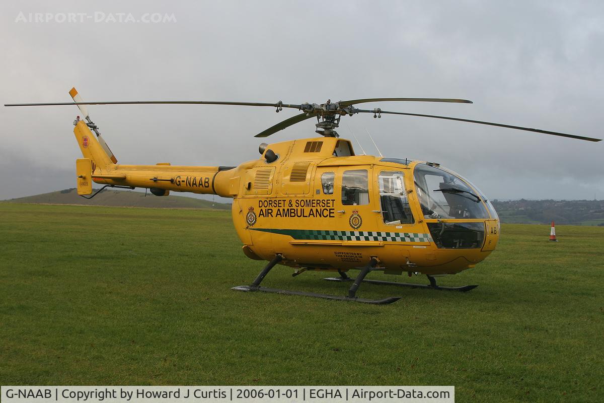 G-NAAB, 1979 MBB Bo.105DBS-4 C/N S.416, Dorset and Somerset Air Ambulance, at the New Year's Day Fly-In.
