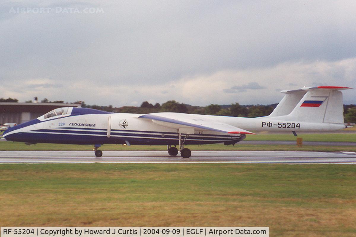 RF-55204, Myasishchev M-55 Geophysica C/N 80909, At the Farnborough Air Show